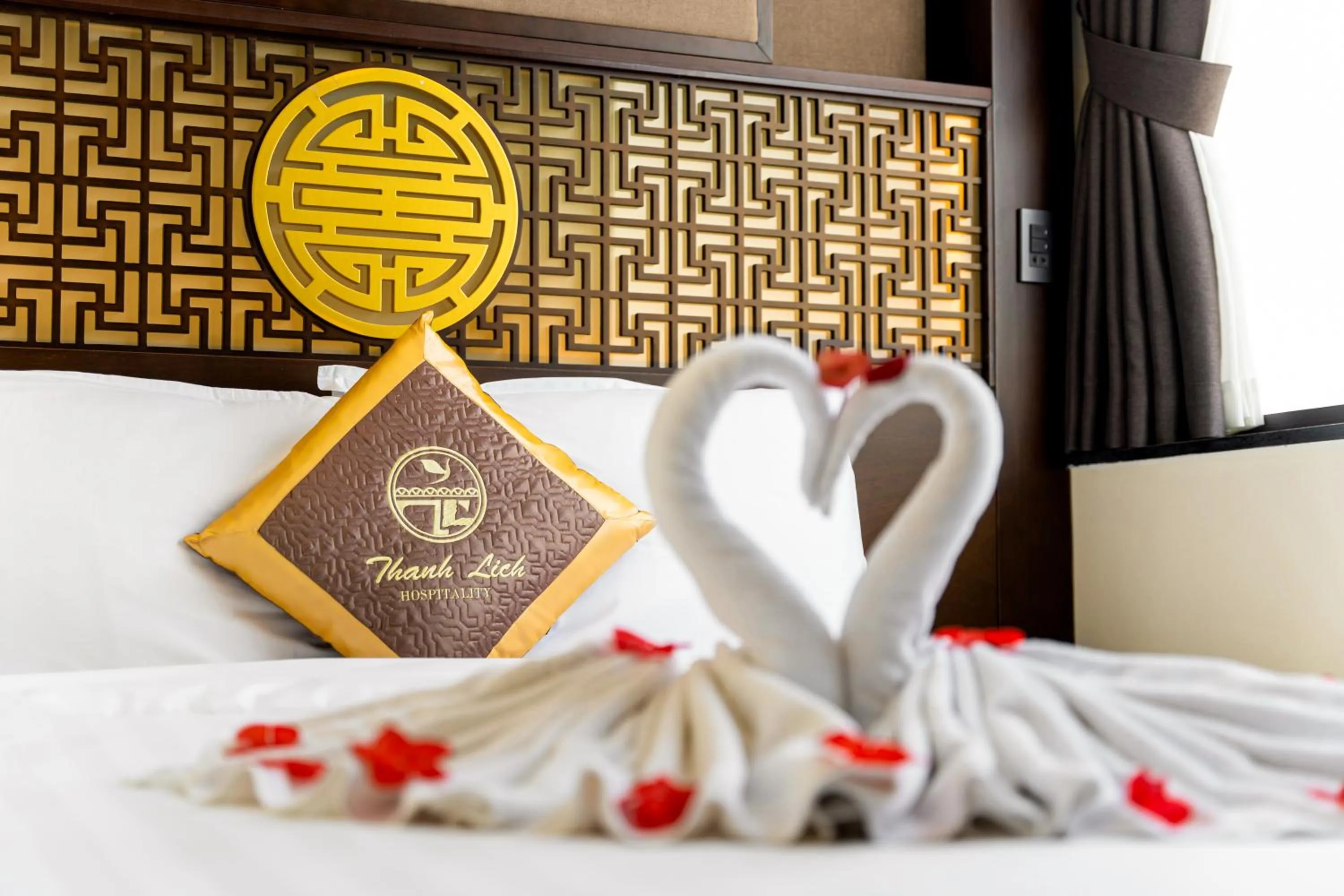 Bed in Thanh Lich Hue Hotel