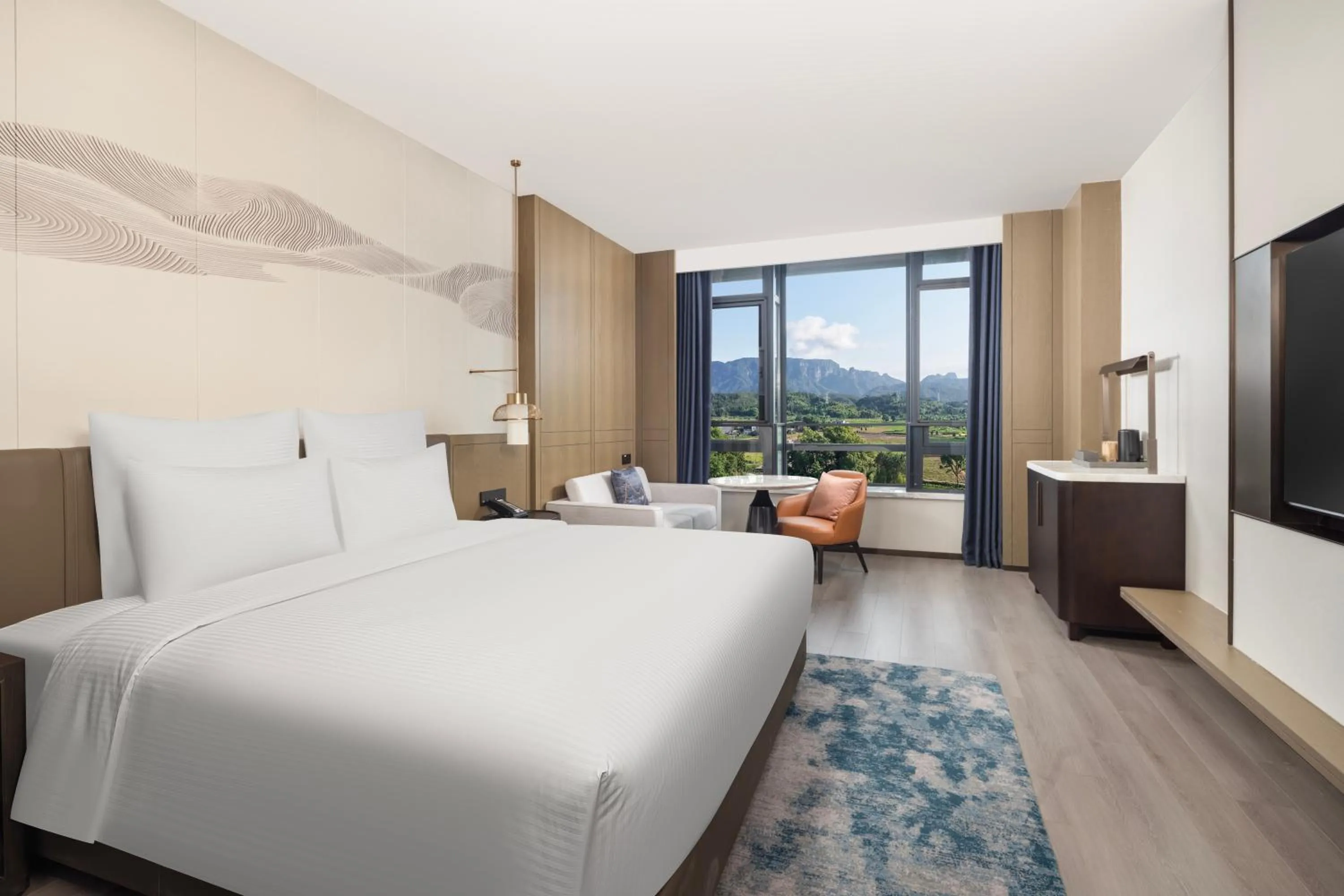 View (from property/room), Bed in Pullman Taizhou Shenxianju