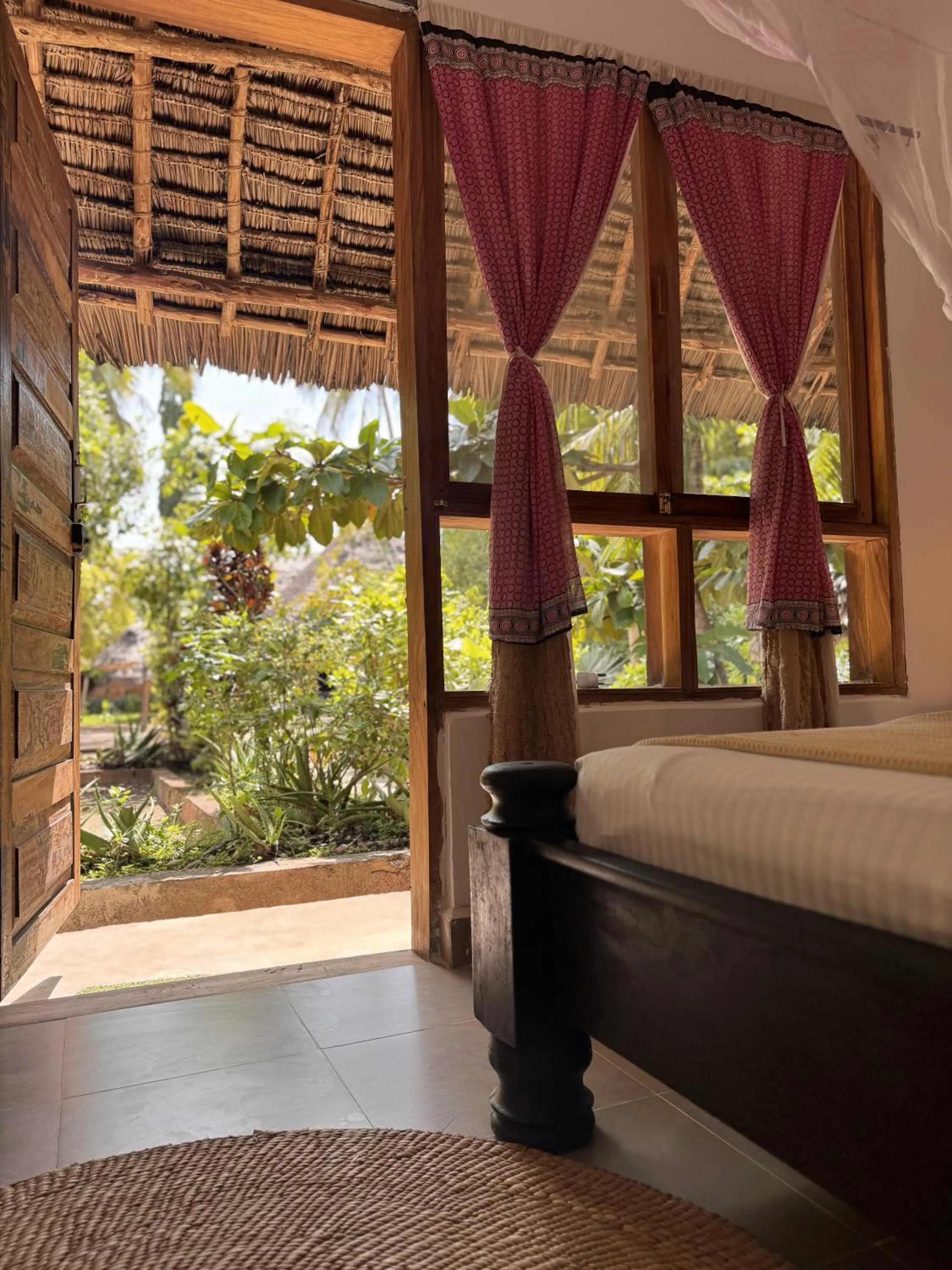 View (from property/room), Bed in Paje By Night Bungalows