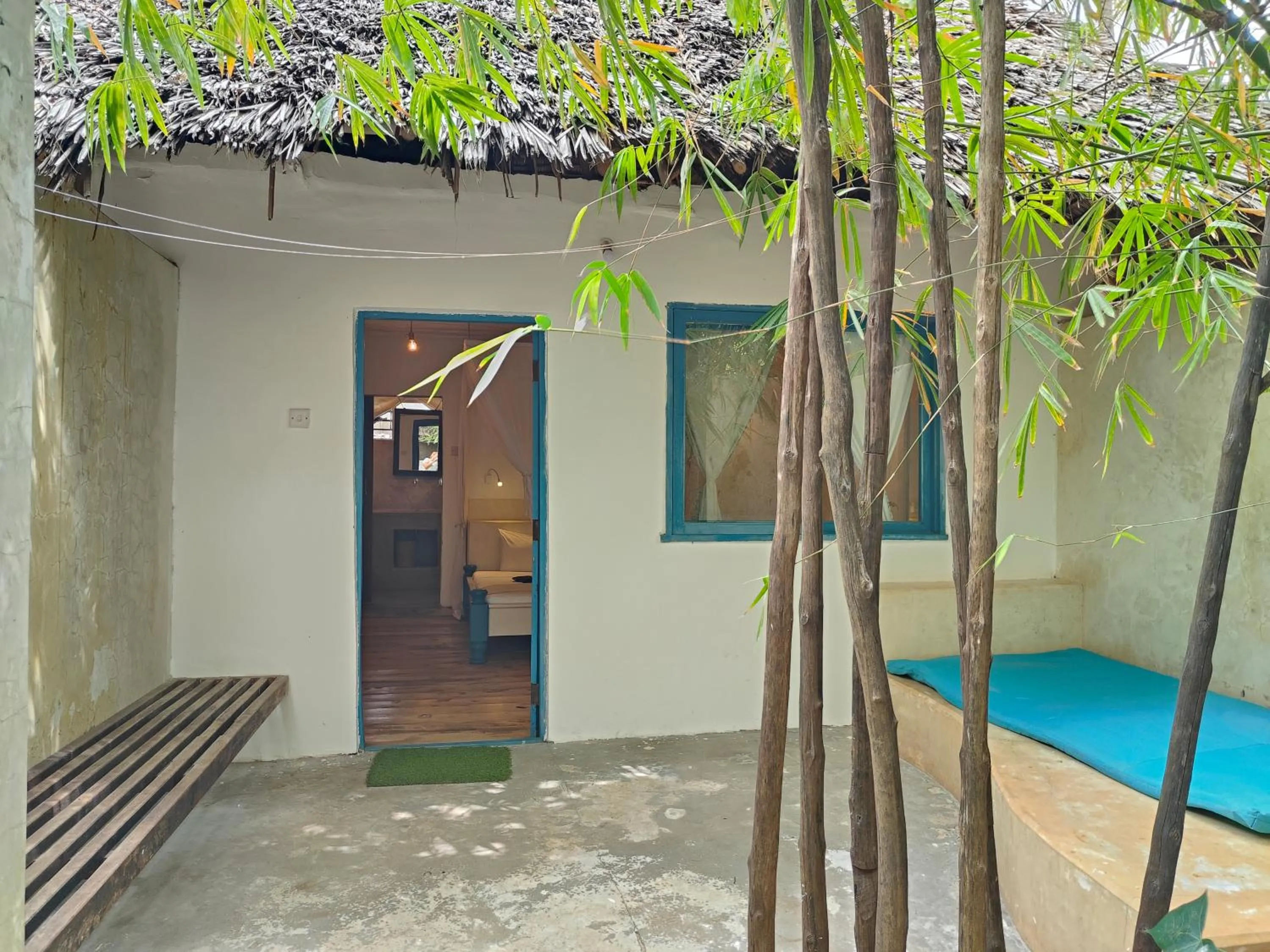 Patio in Paje By Night Bungalows