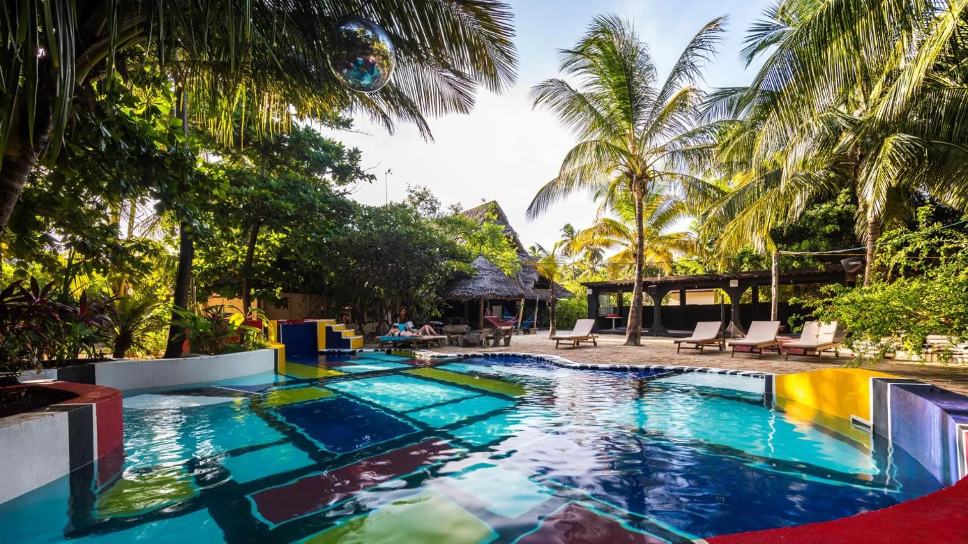 Swimming pool in Paje By Night Bungalows