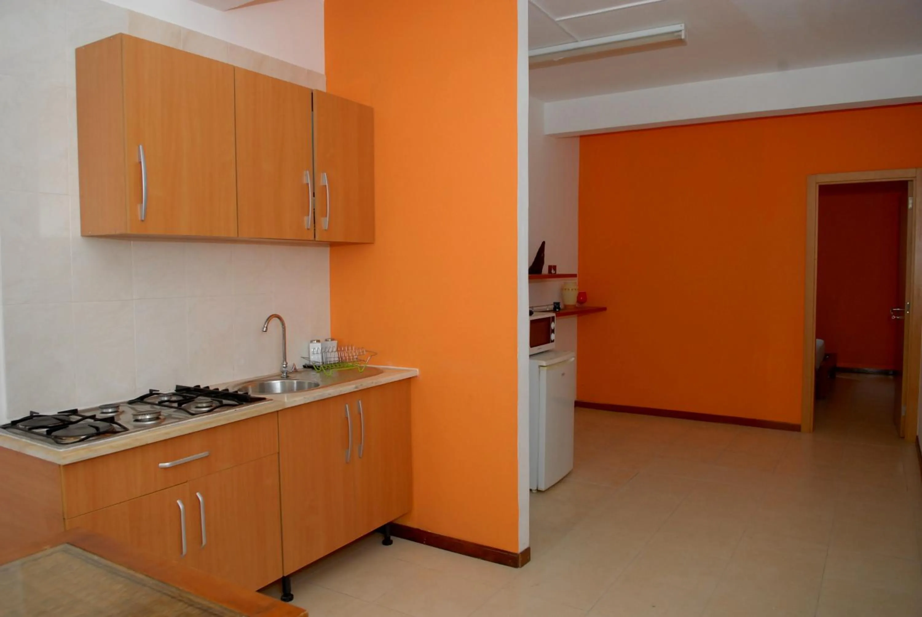 Kitchen or kitchenette in Apartamentos Santiago - Praia