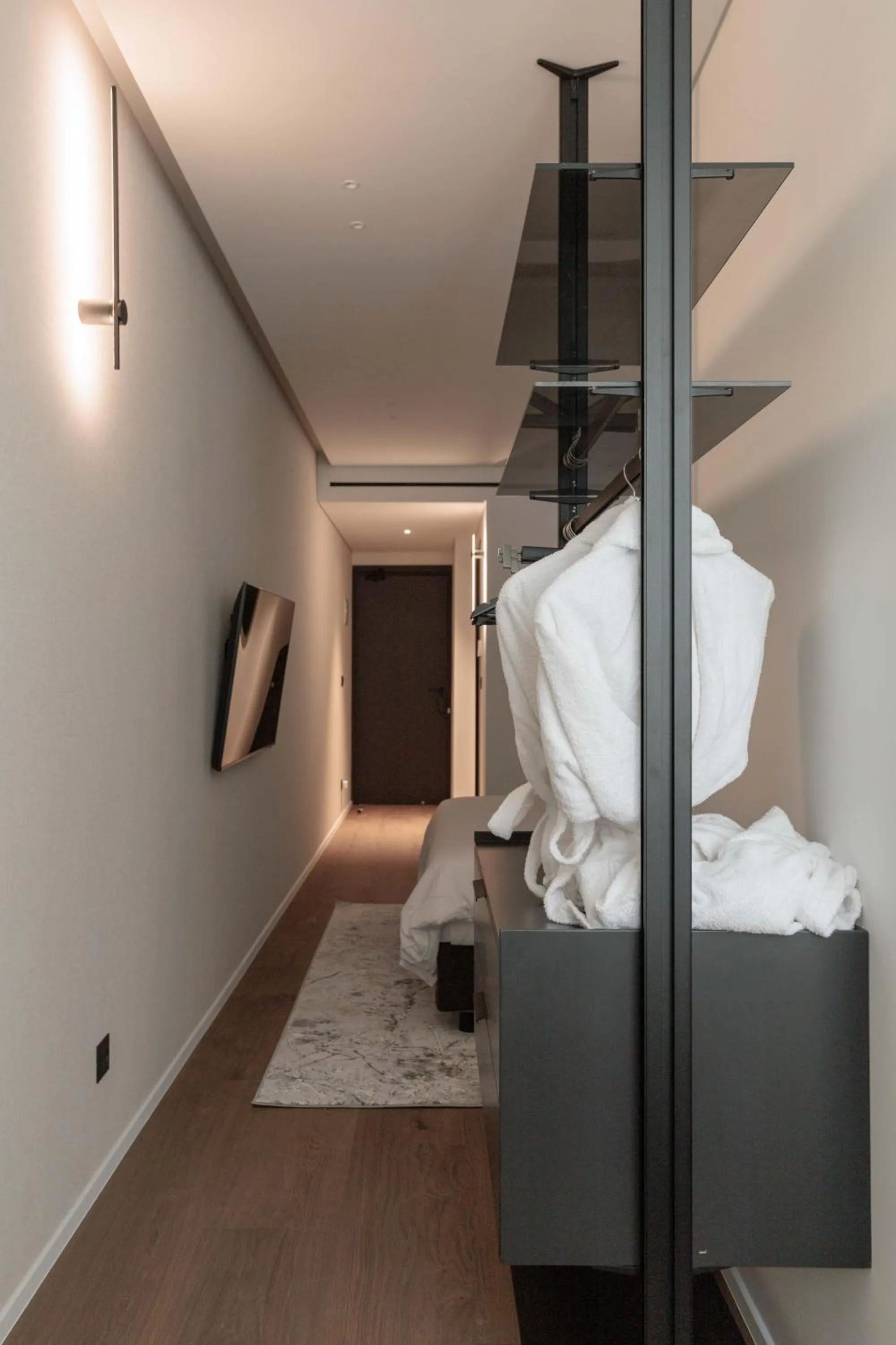 wardrobe, Bed in Blanco Athens Aparthotel