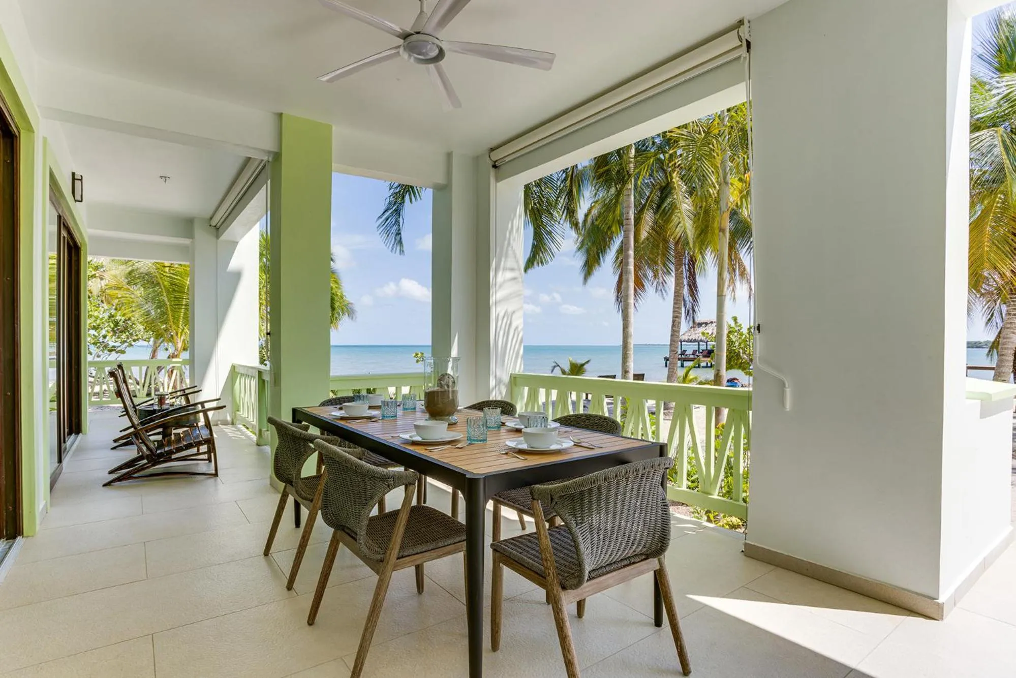 Dining area in Marazul Belize