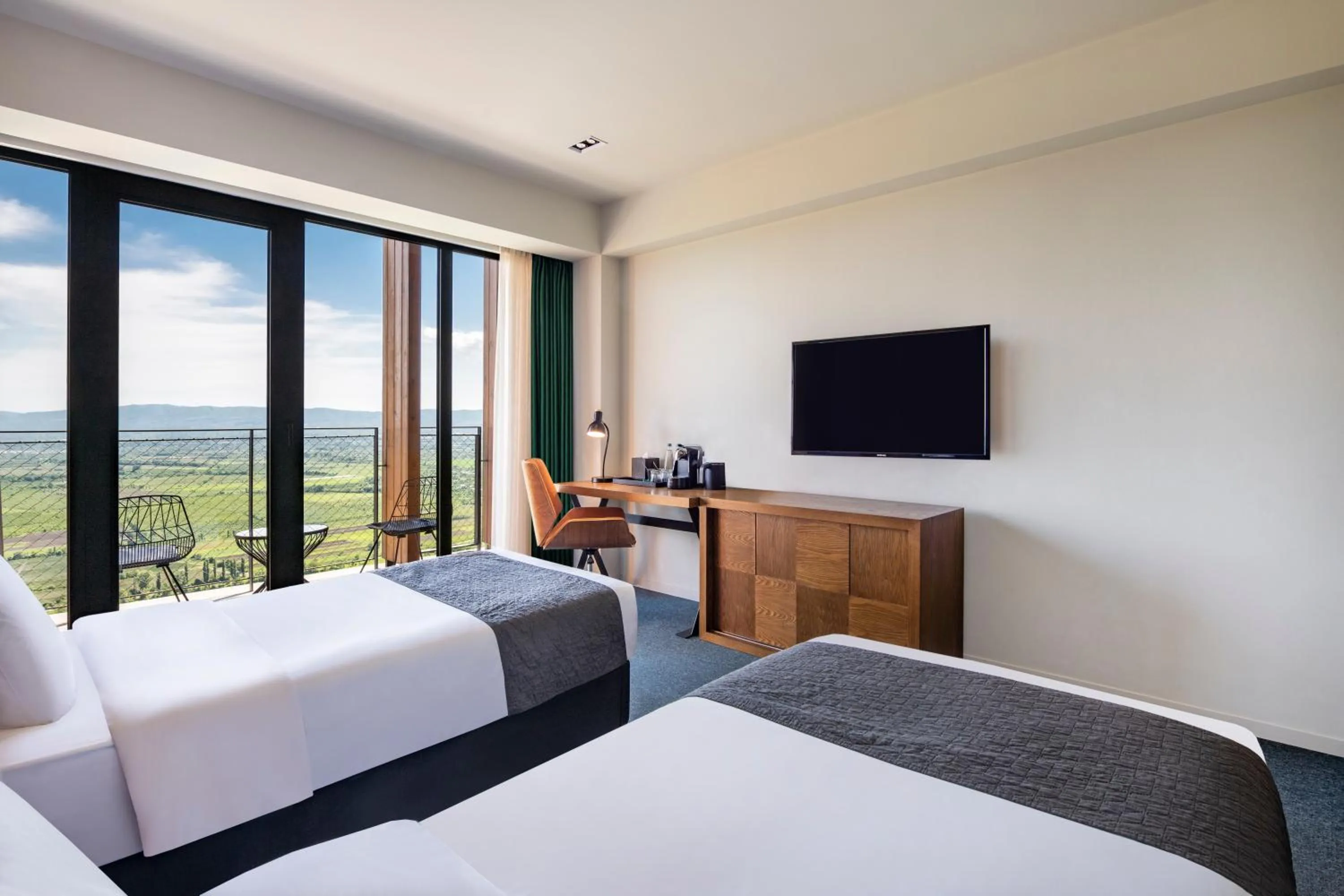 Landmark view, Bed in Kvareli Lake Resort