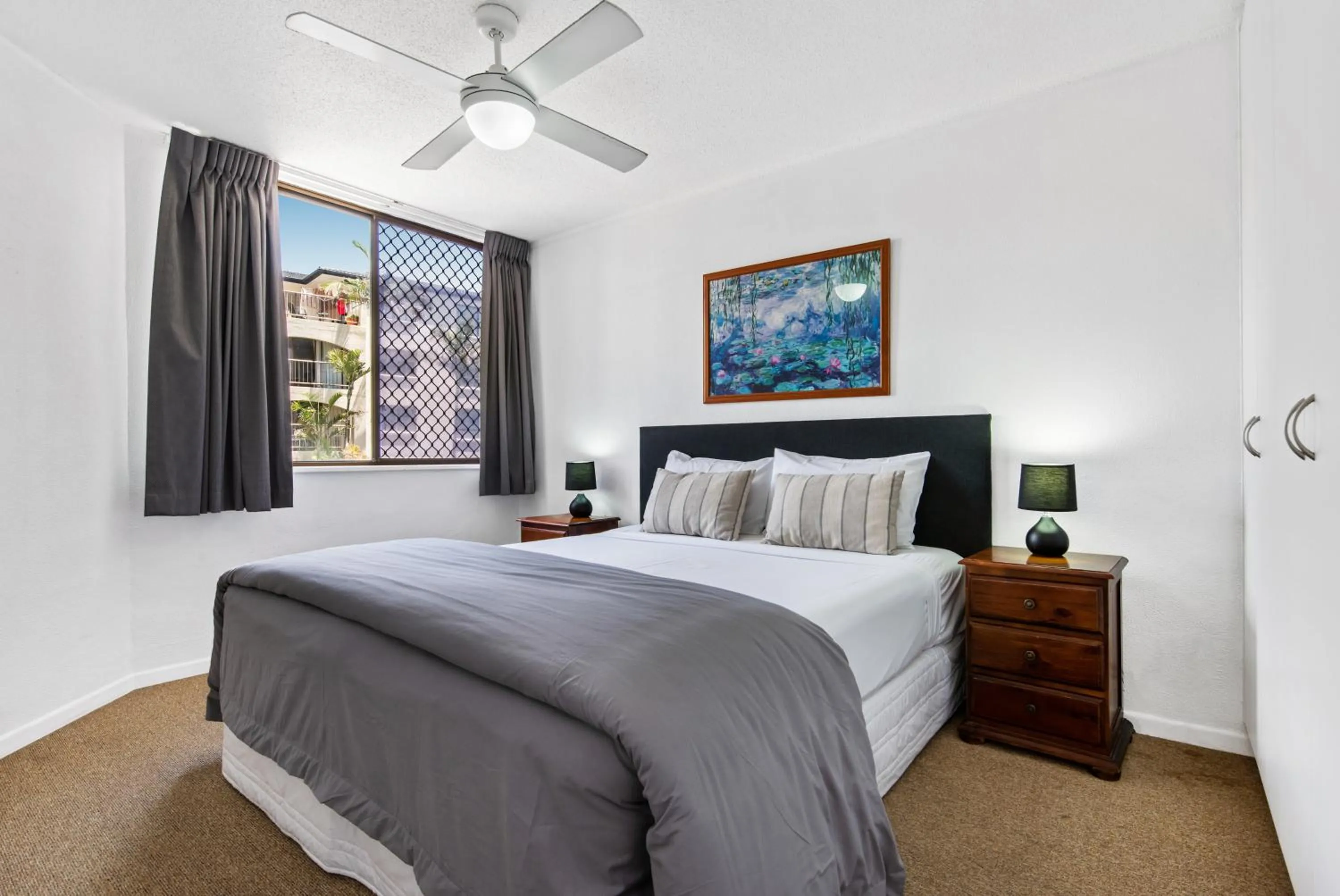 Bed in Mylos Holiday Apartments