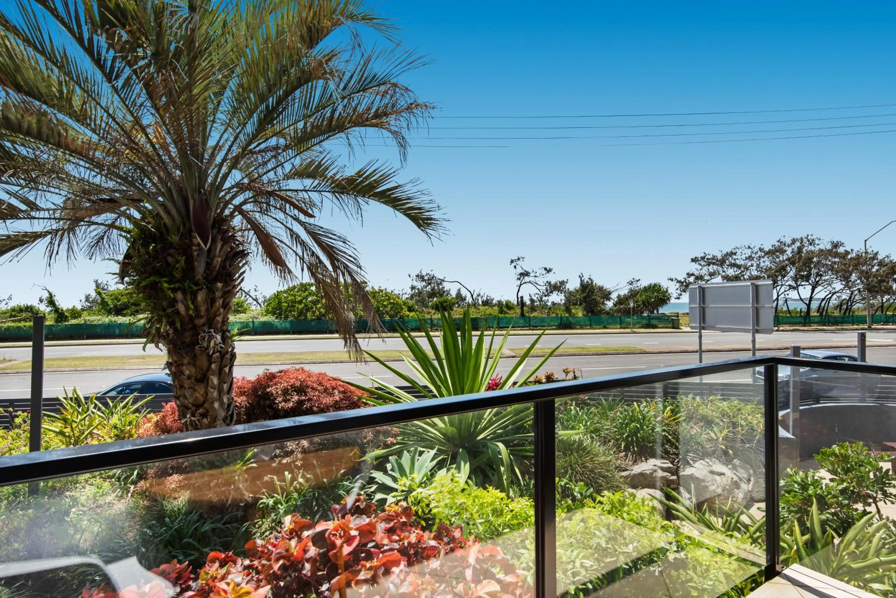 Garden view in Mylos Holiday Apartments
