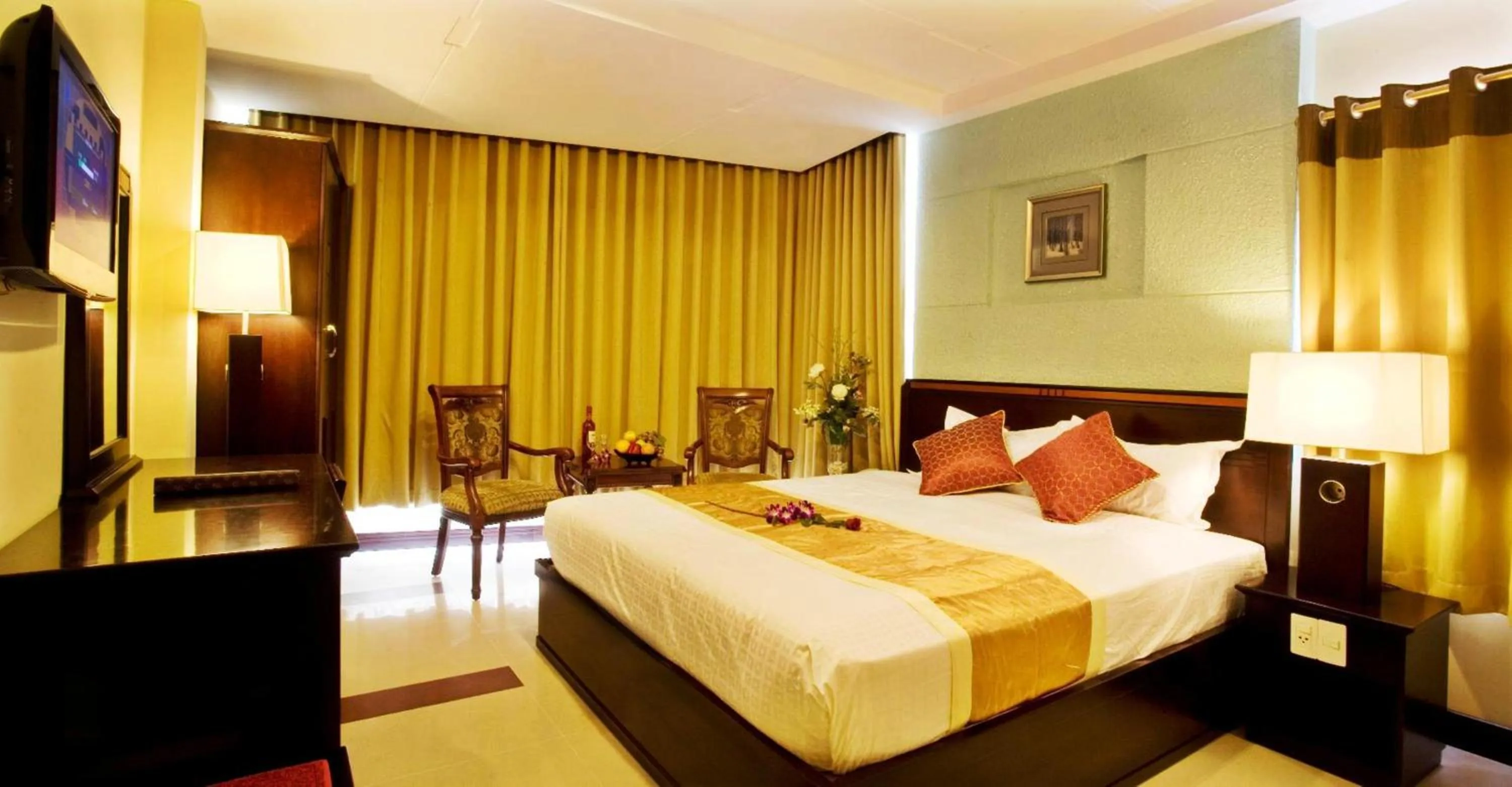 Decorative detail, Bed in Lien An Sai Gon Hotel