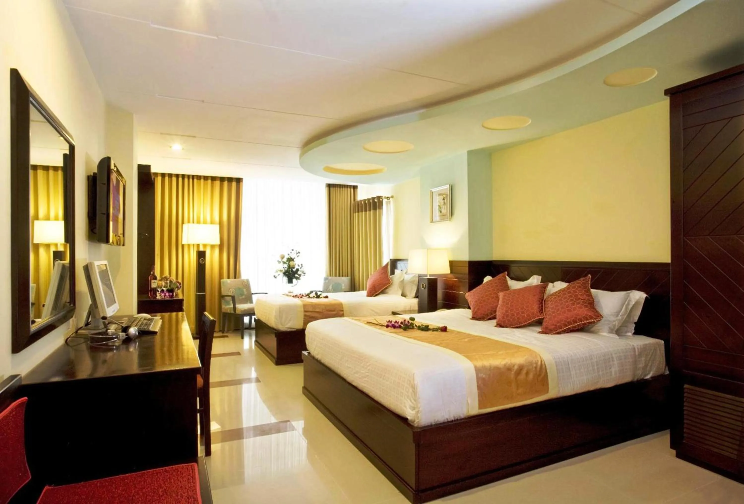 Decorative detail, Bed in Lien An Sai Gon Hotel