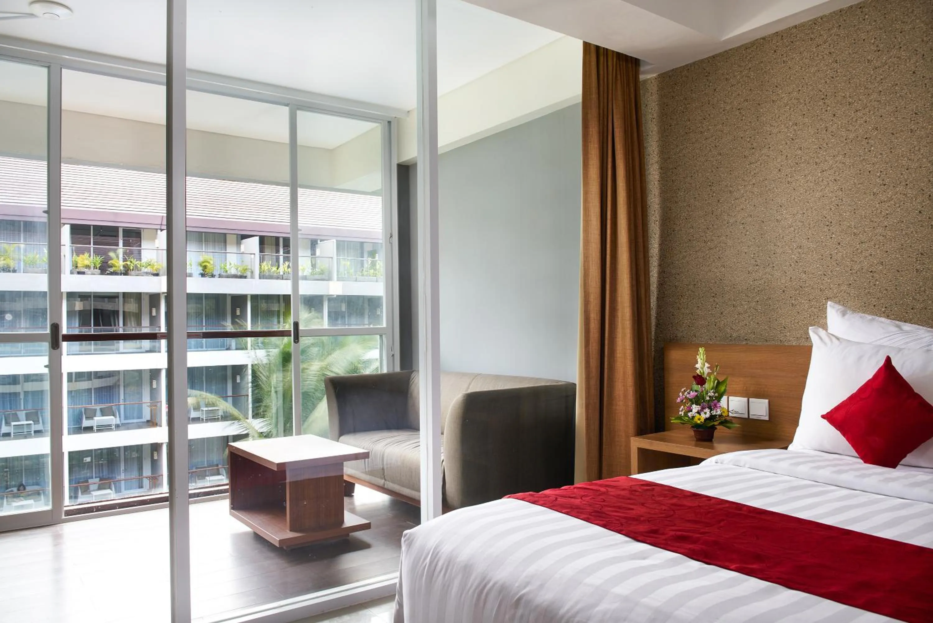 Pool view, Bed in Ramada Encore by Wyndham Bali Seminyak