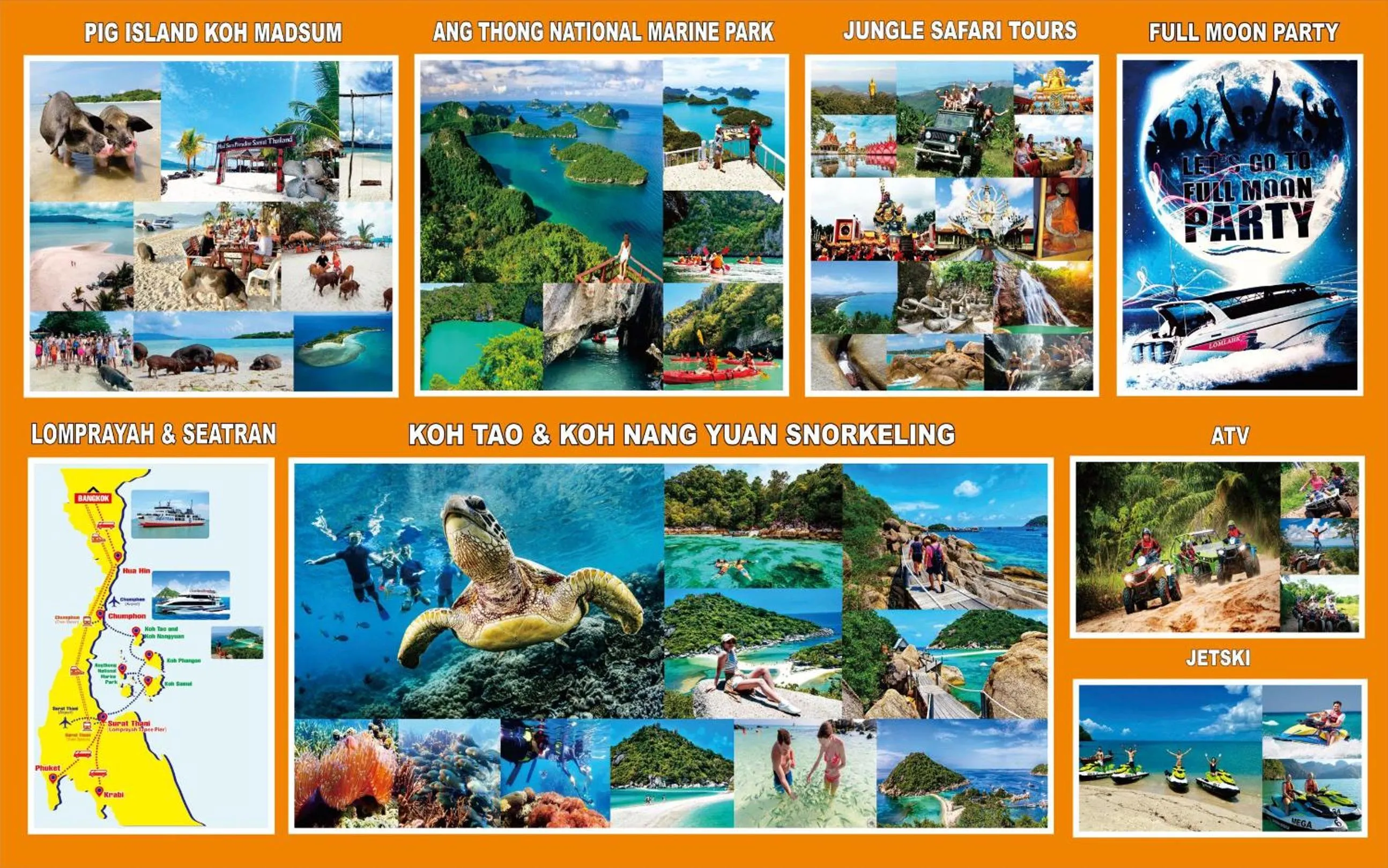 Text overlay in Cheeky Monkey's Samui