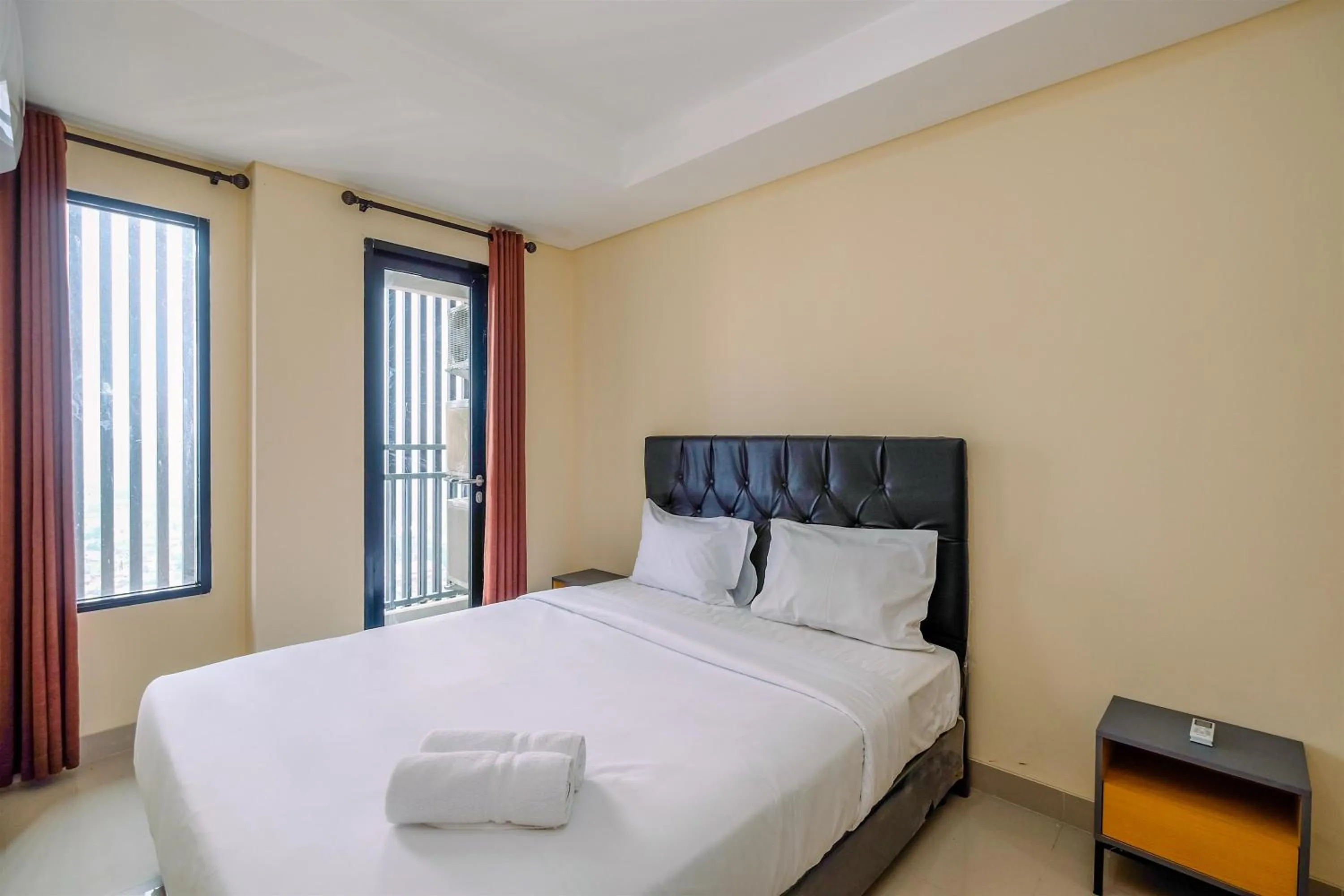 Bed in 2BR Best Rate Kebayoran Icon Apartment near Gandaria City By Travelio