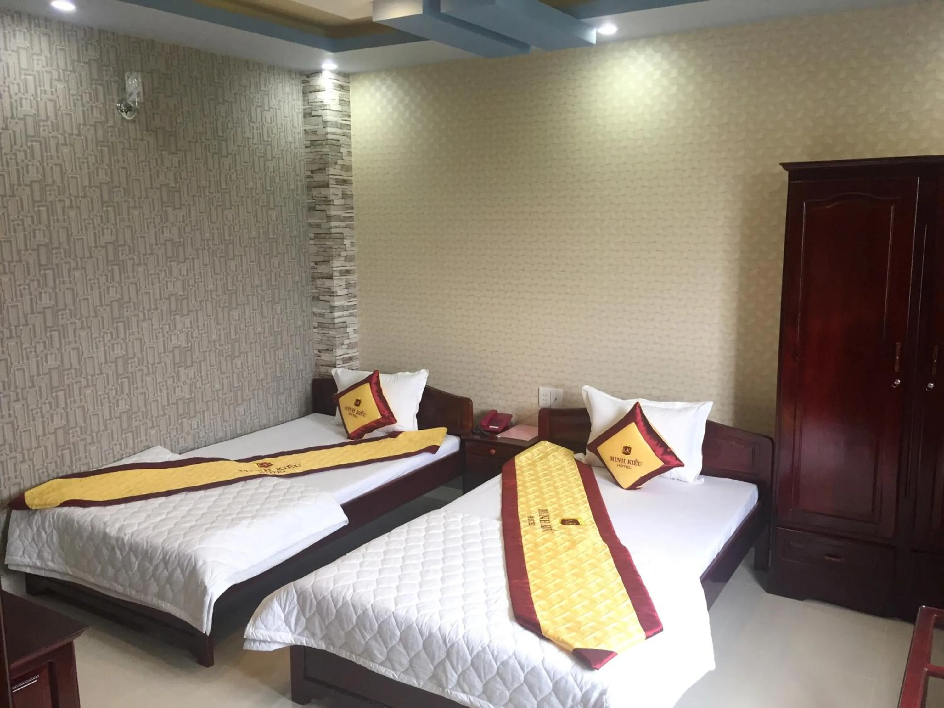 Bed in Minh Kieu Hotel