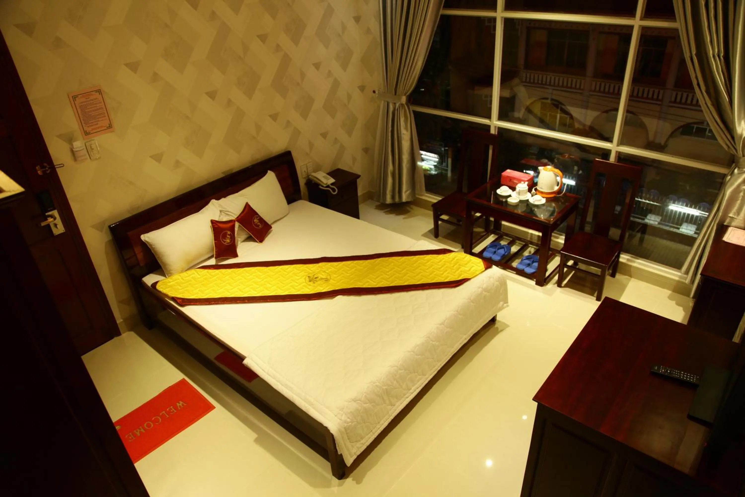 Bed in Minh Kieu Hotel