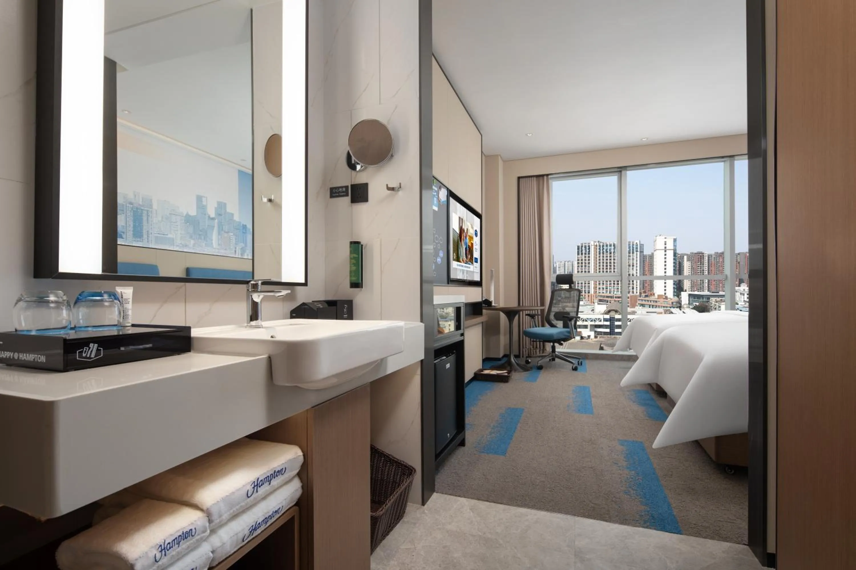 Bed in Hilton by Hampton Chengdu North Railway Station