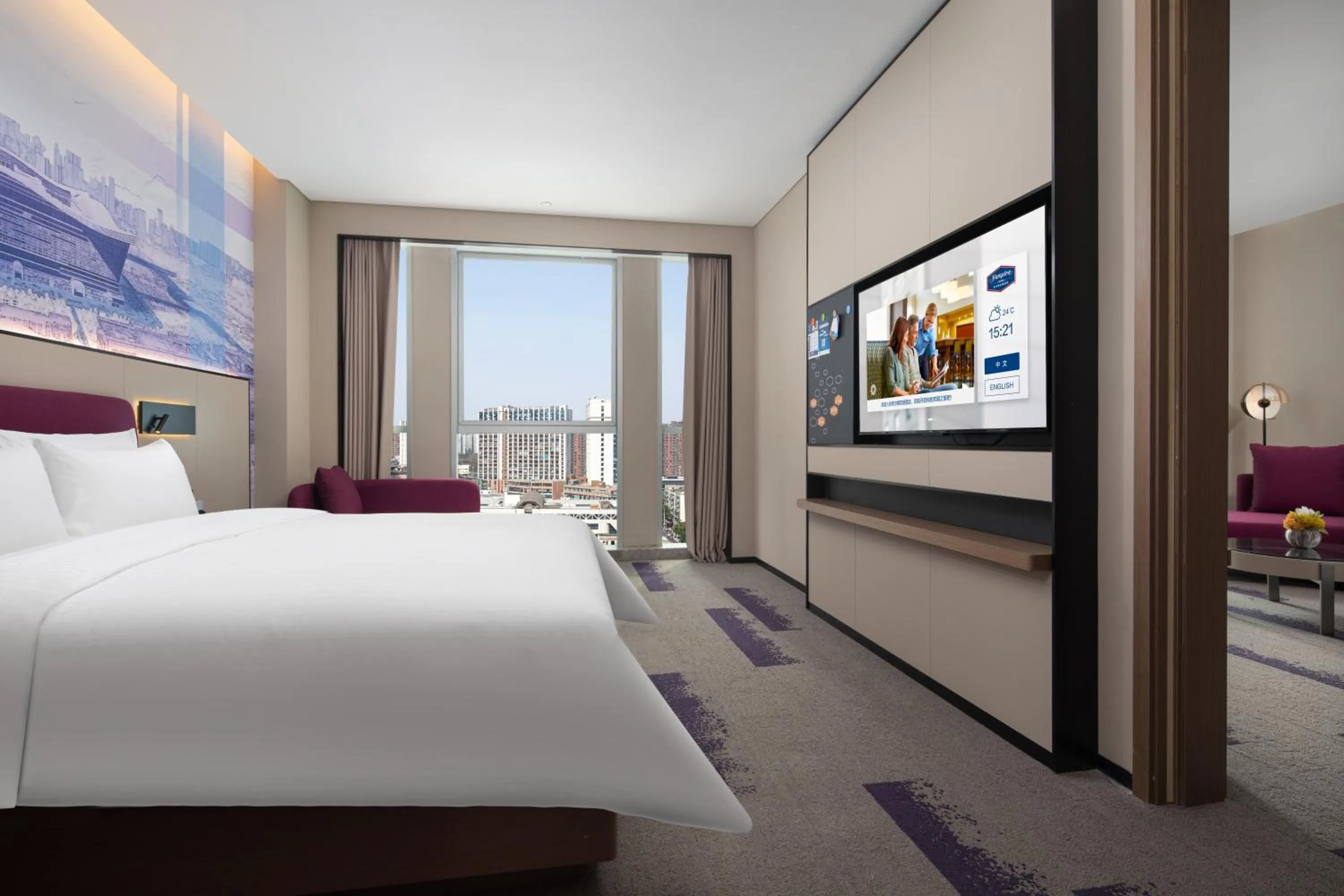 Bed in Hilton by Hampton Chengdu North Railway Station