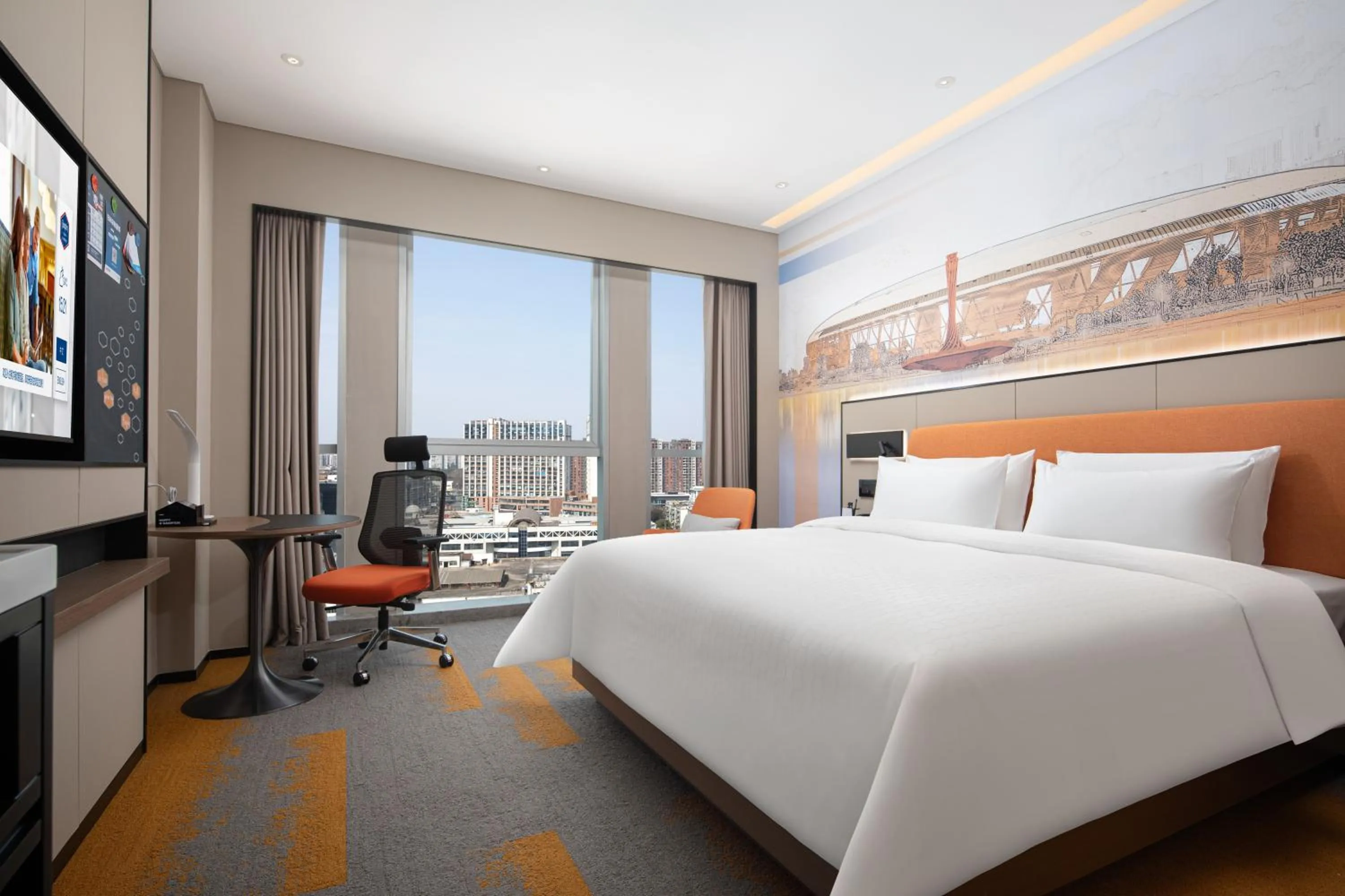 Bed in Hilton by Hampton Chengdu North Railway Station