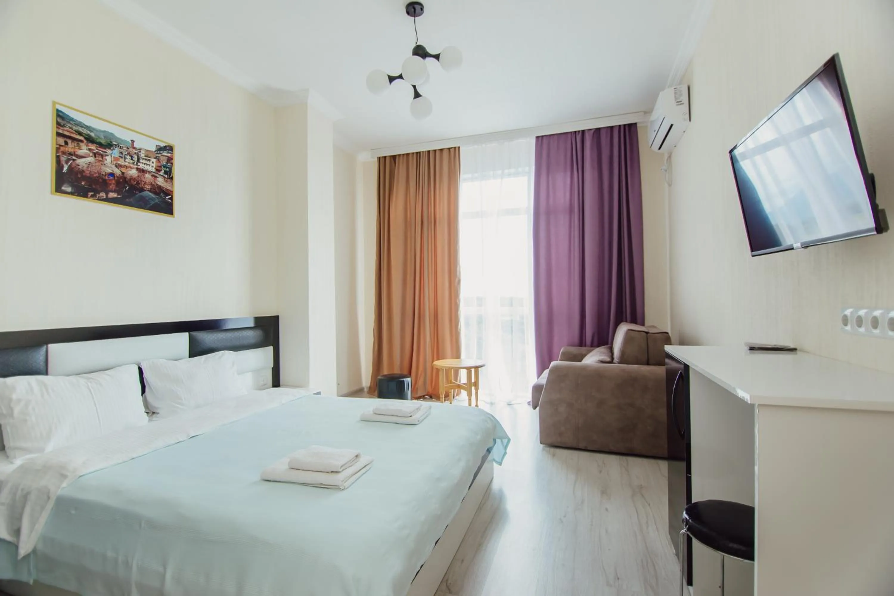 Bed in Mimino Hotel Batumi