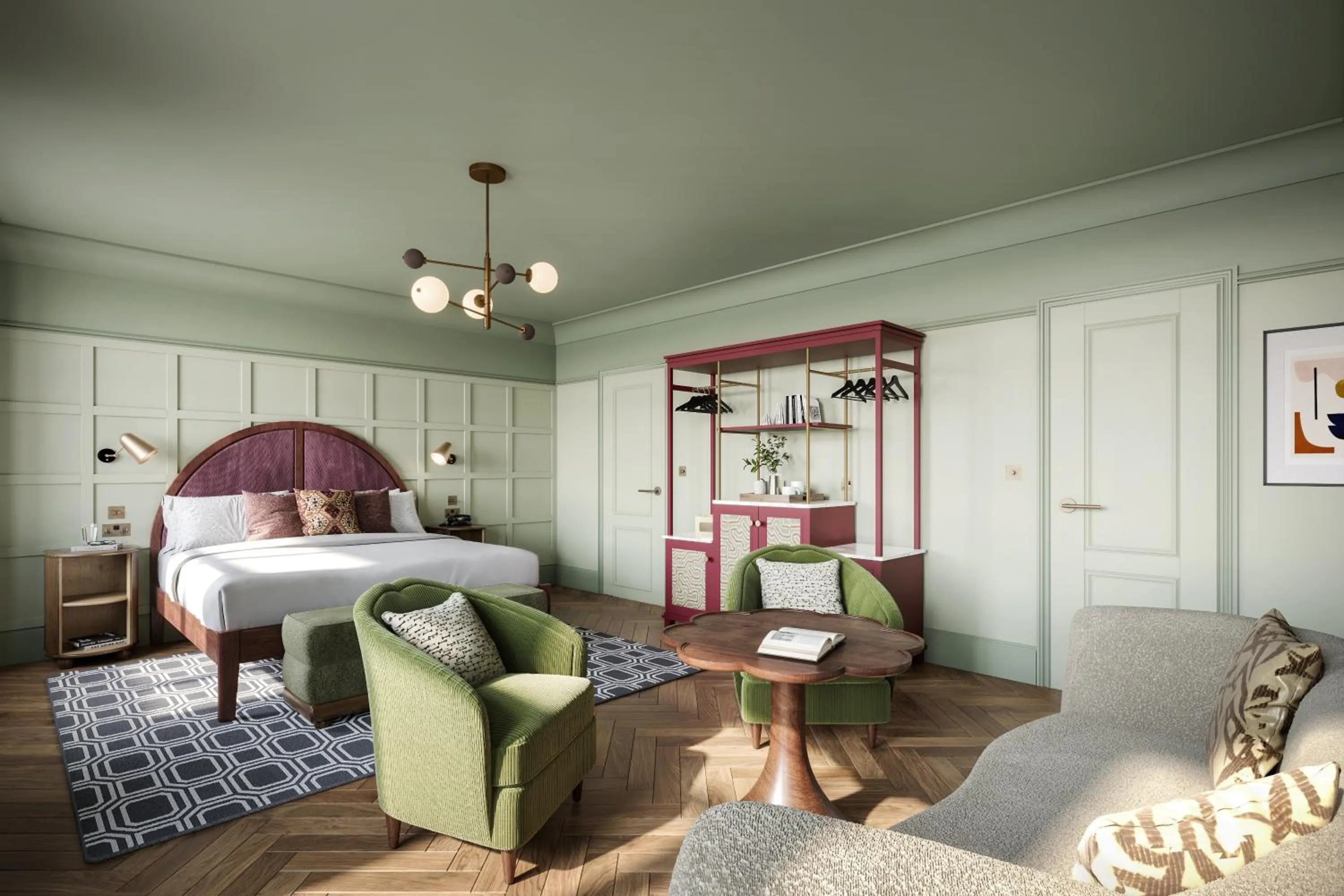 Bedroom, Bed in The Hoxton, Edinburgh