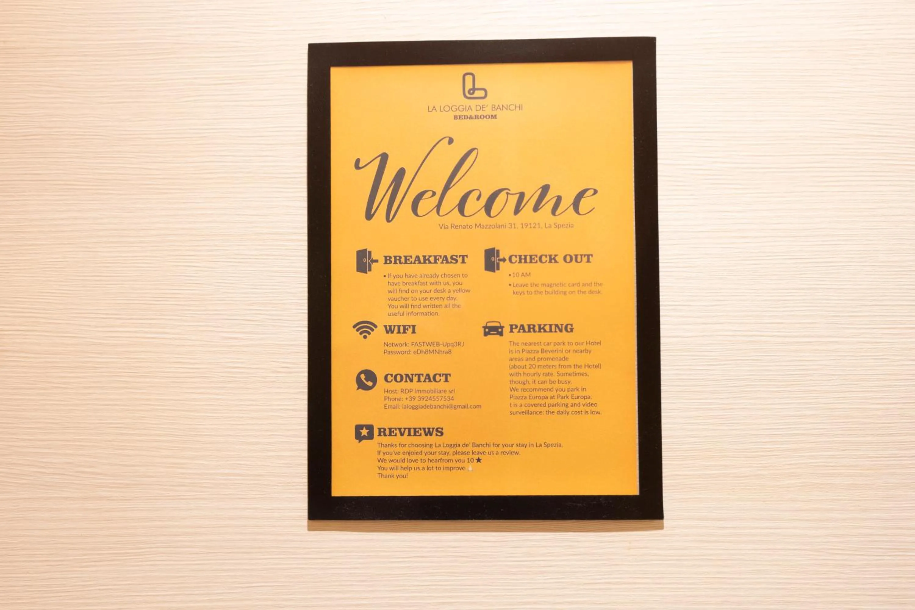 Logo/Certificate/Sign in La Loggia de' Banchi