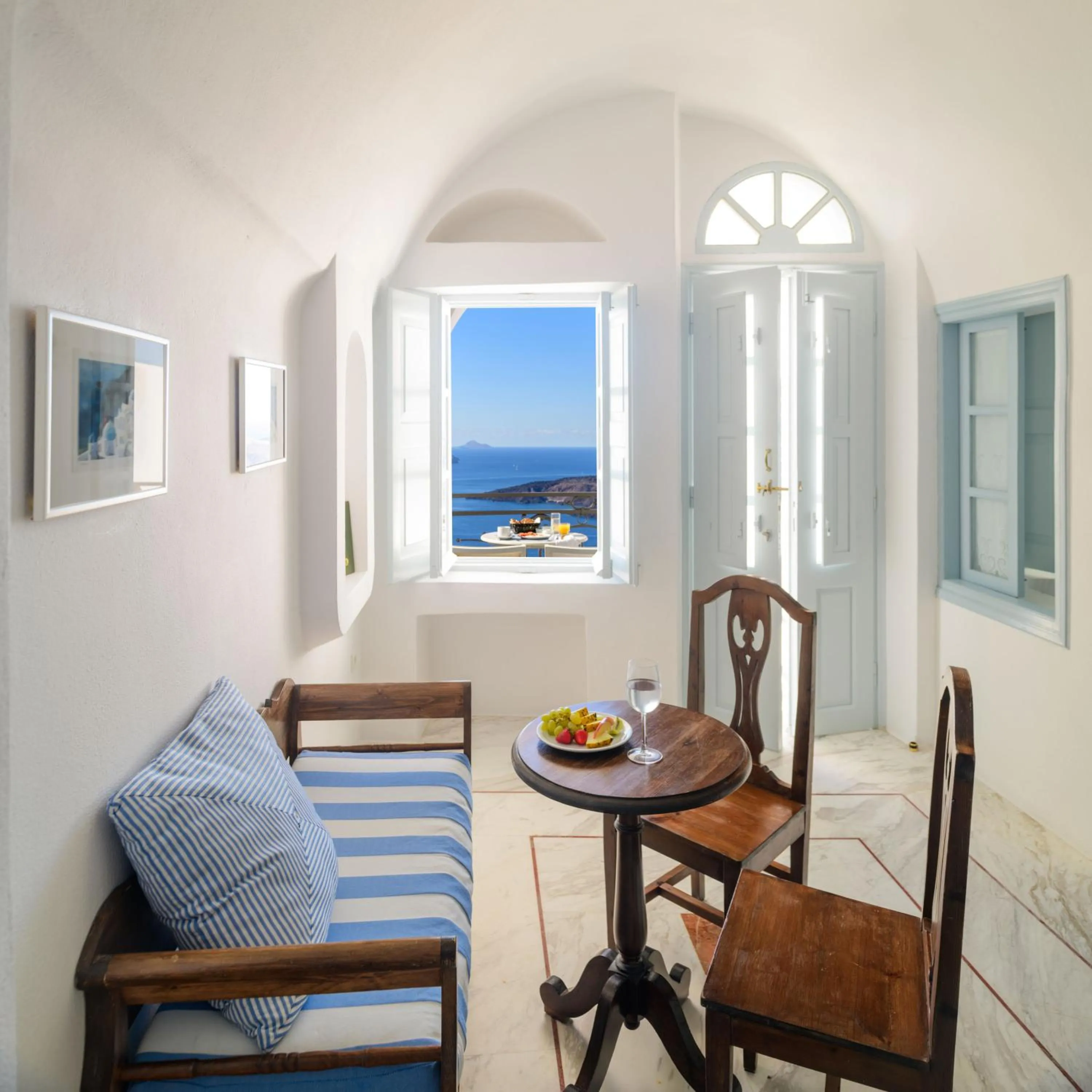 Living room in Aigialos Luxury Traditional Settlement