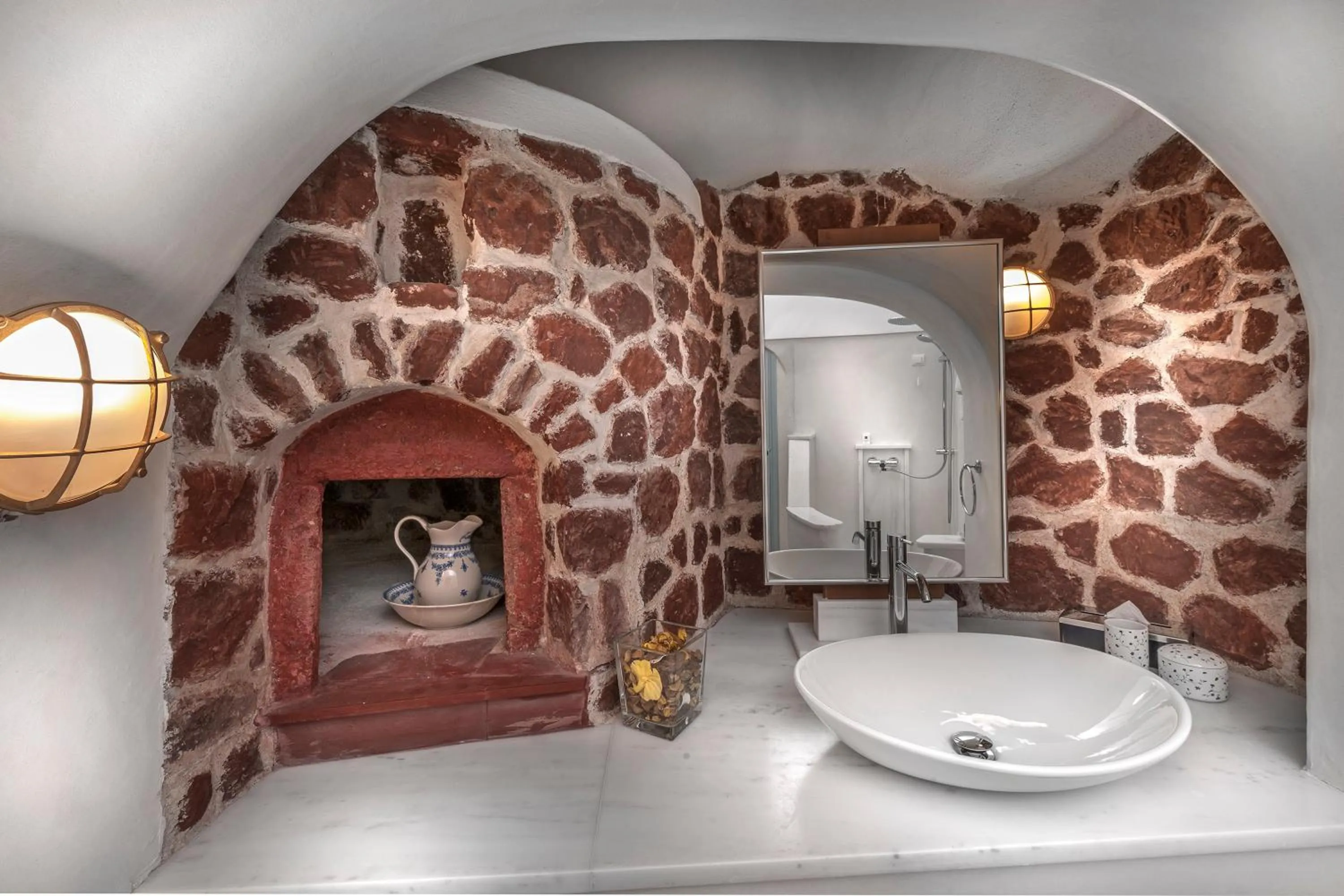 Bathroom in Aigialos Luxury Traditional Settlement