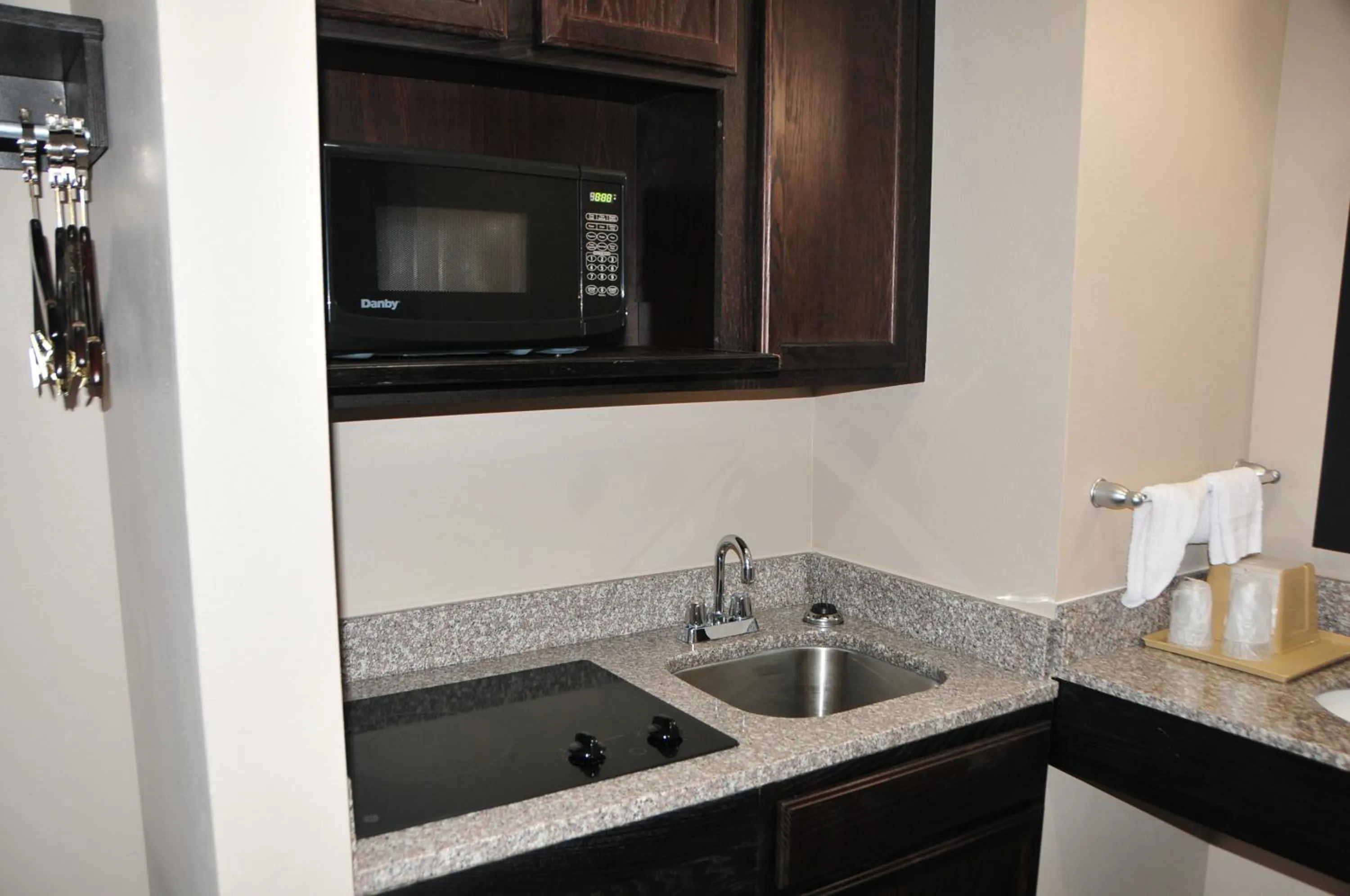 Kitchen or kitchenette in Paradise Inn & Suites