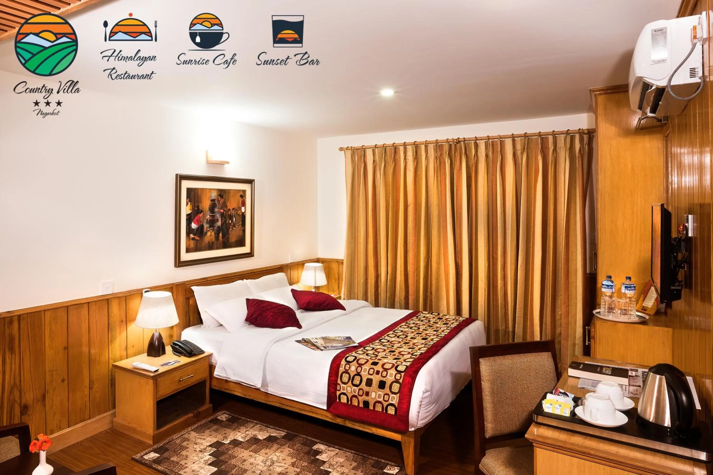 Bed in Hotel Country Villa