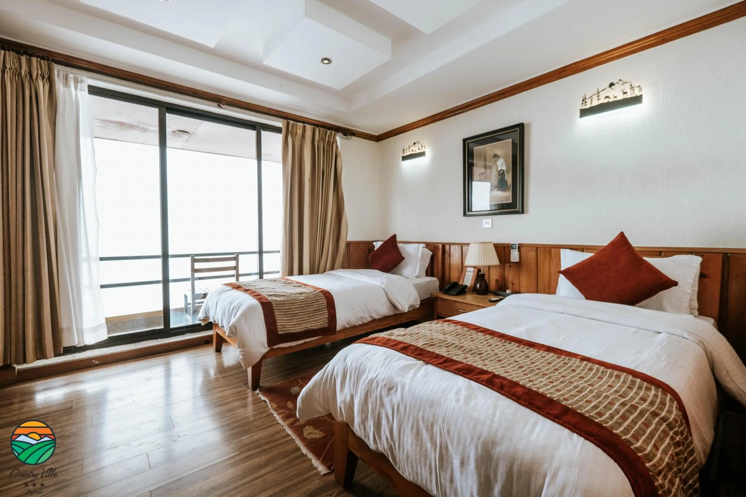 Bed in Hotel Country Villa