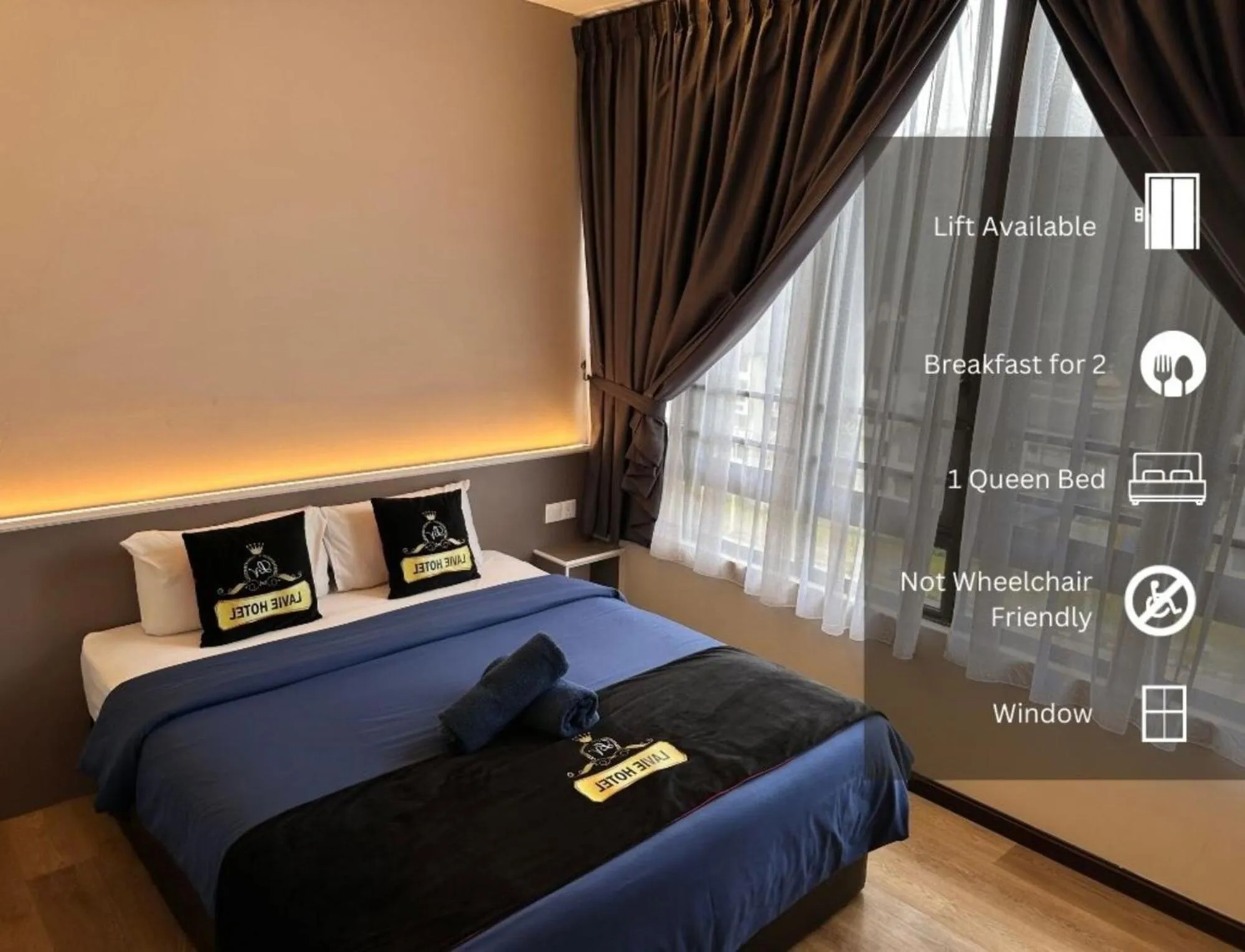 Bed in Hotel Lavie at Centrum