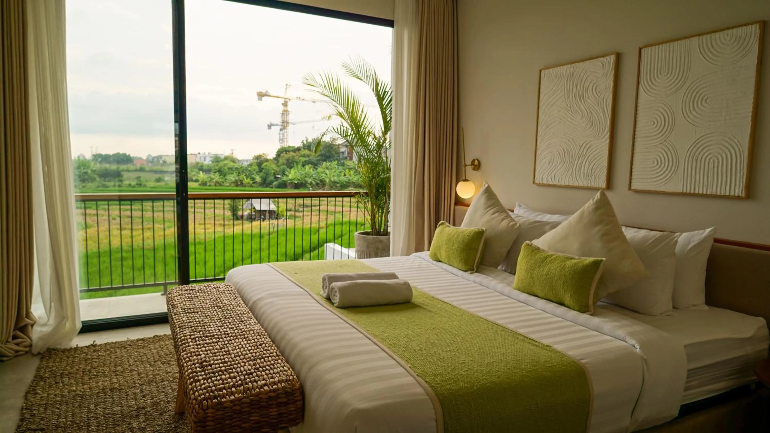 Bedroom, Bed in The Menuai Bali Villas Canggu