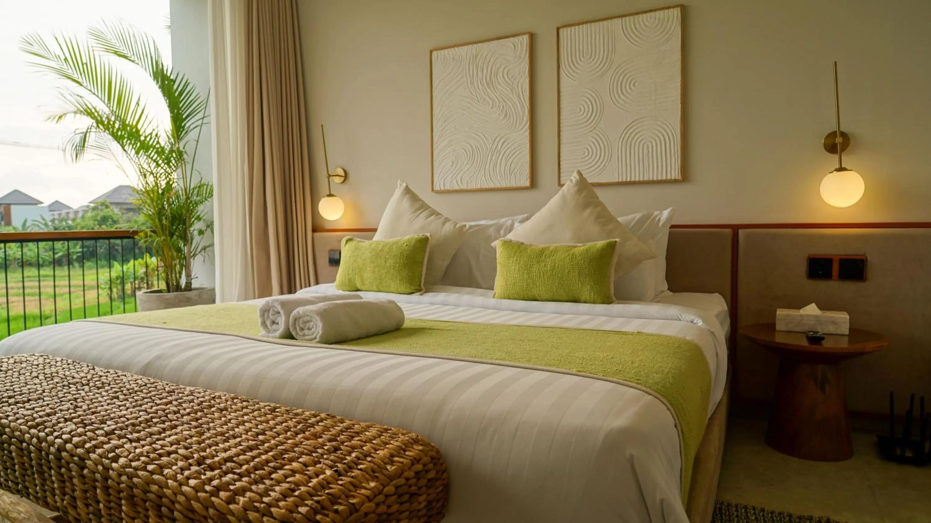 Bedroom, Bed in The Menuai Bali Villas Canggu