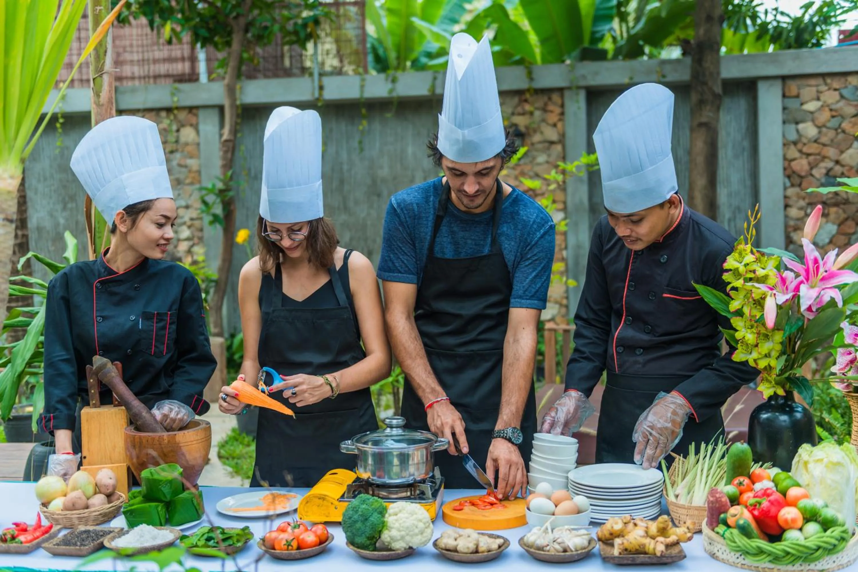 BBQ facilities in Mekong Angkor Deluxe Hotel