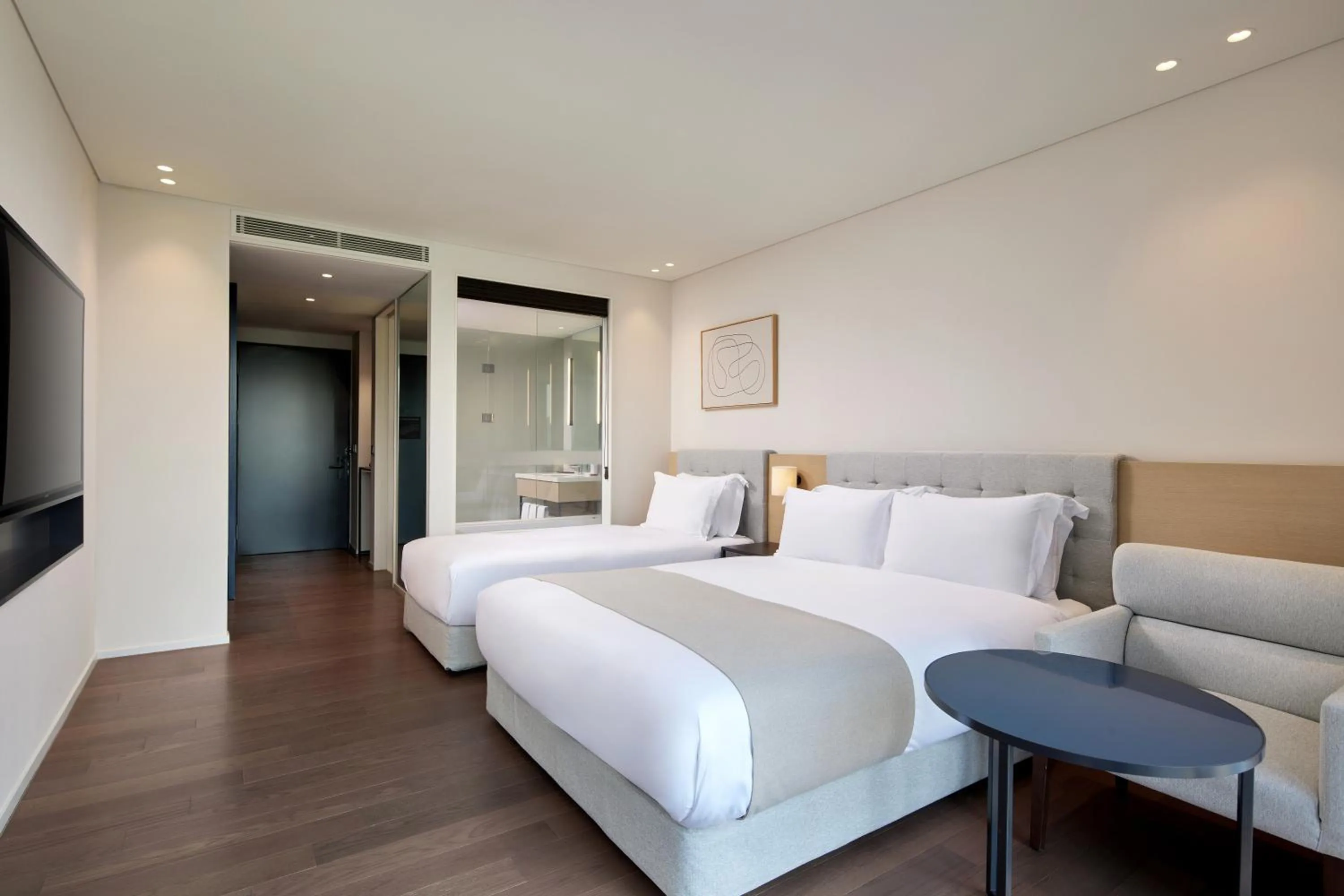 Bed in Shilla Stay Jeonju Hanok Village