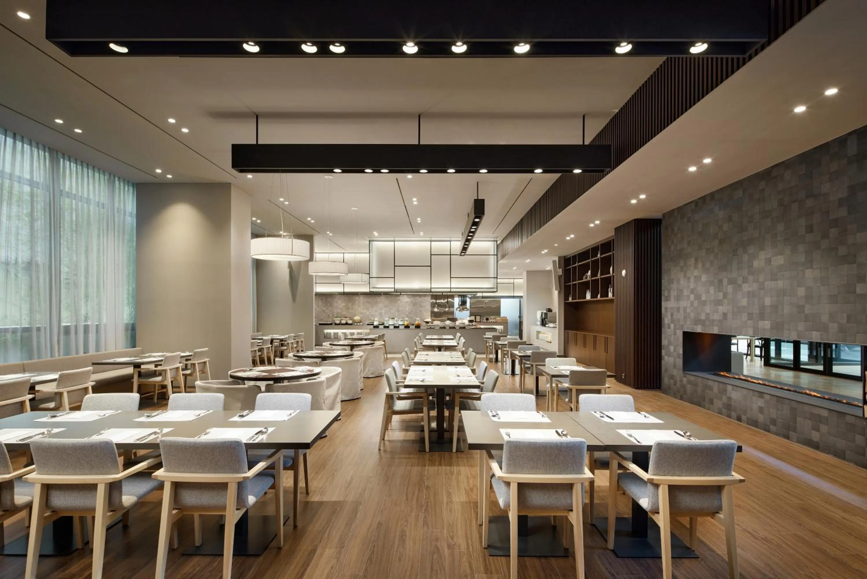 Buffet breakfast in Shilla Stay Jeonju Hanok Village