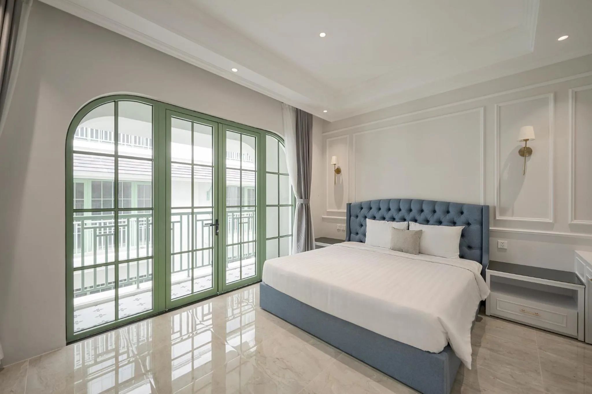 Bedroom, Bed in Elyday Apartment Hillside Phu Quoc - Sea & Firework view