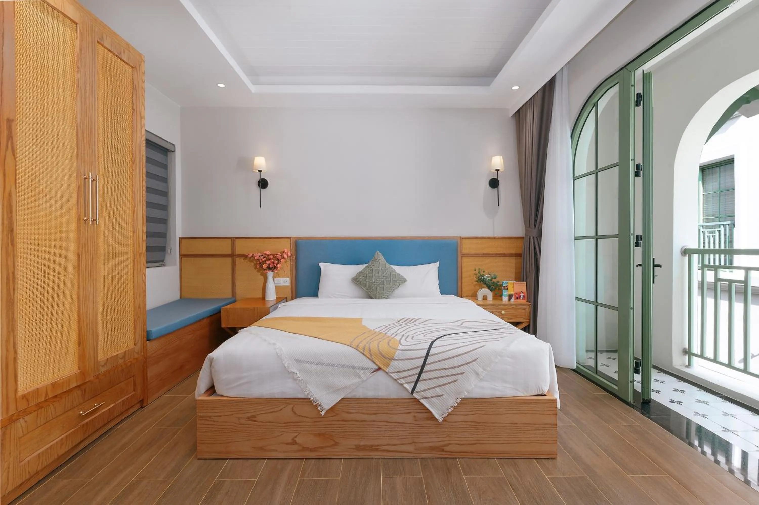 Bed in Elyday Apartment Hillside Phu Quoc - Sea & Firework view