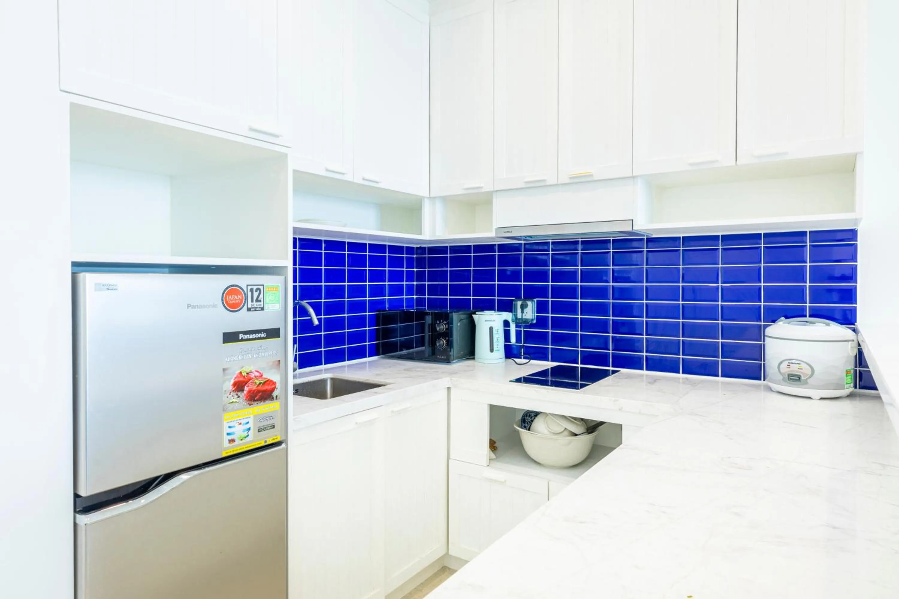 Kitchen or kitchenette in Elyday Apartment Hillside Phu Quoc - Sea & Firework view