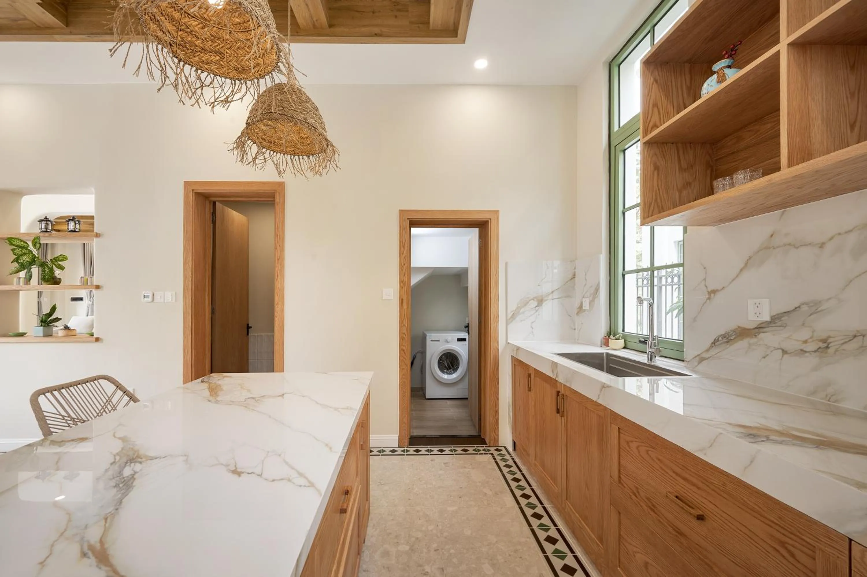 washing machine, Bed in Elyday Apartment Hillside Phu Quoc - Sea & Firework view