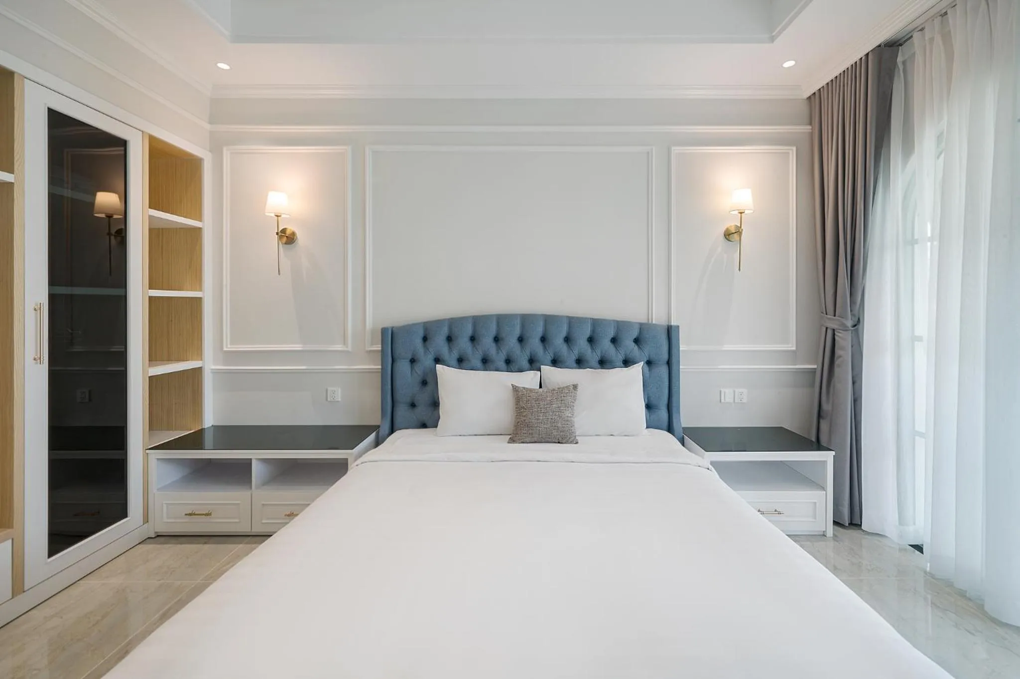 Bed in Elyday Apartment Hillside Phu Quoc - Sea & Firework view