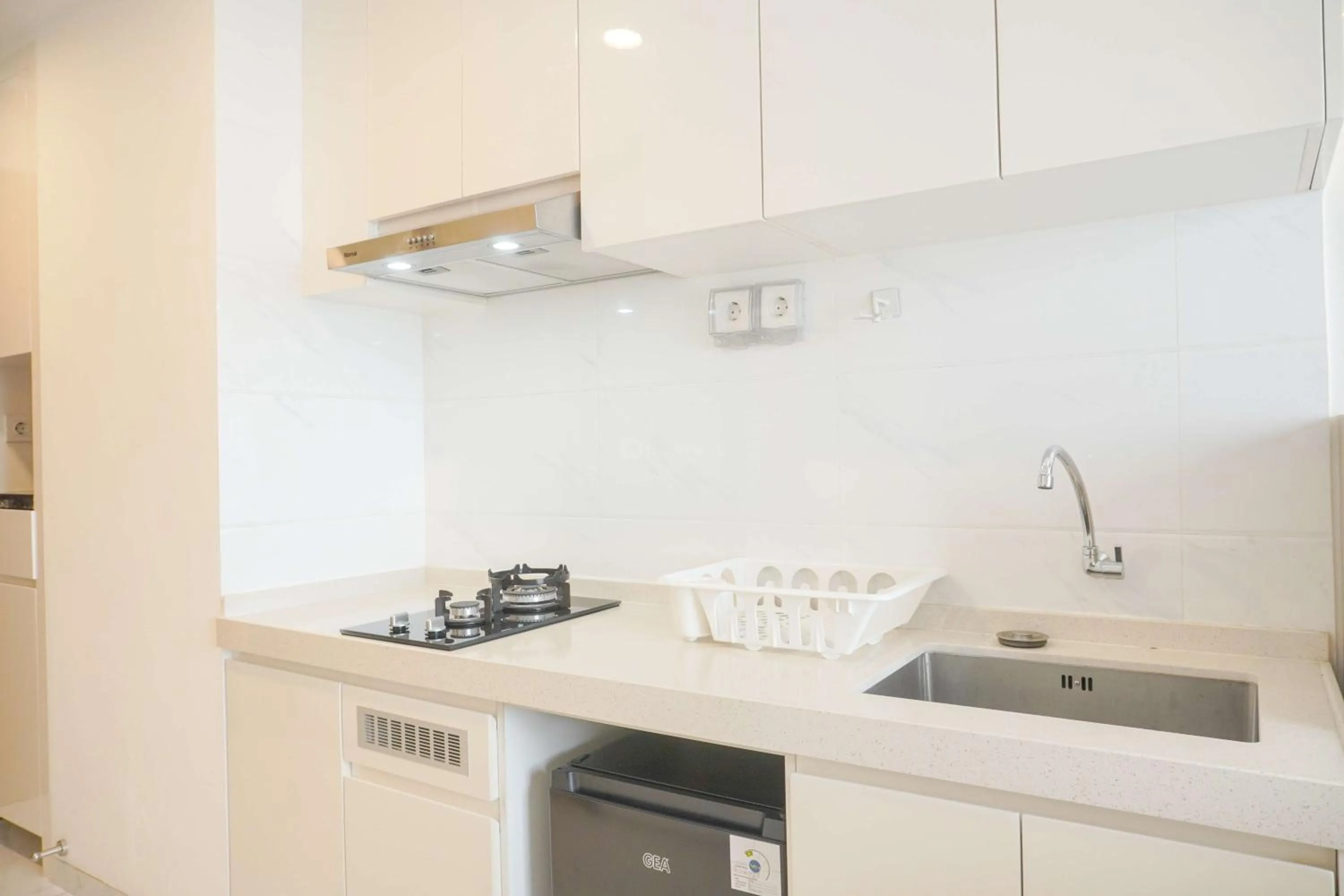 Bed in Best Choice and Nice Studio at Sky House BSD Apartment By Travelio