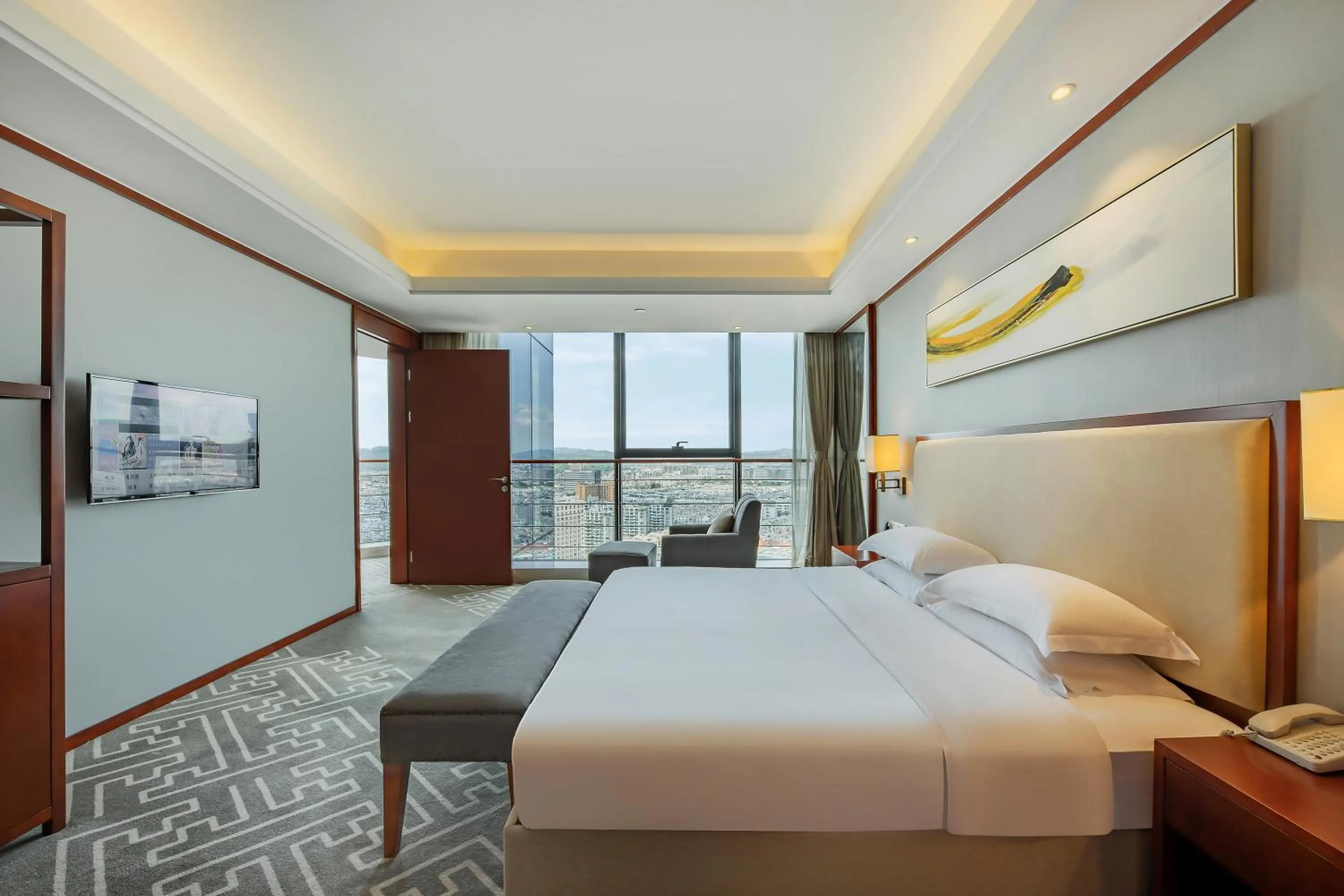 Bedroom, Bed in Courtyard by Marriott Anji-Beside Zhebei Mall and Jiuzhou Mall,Live in downtown