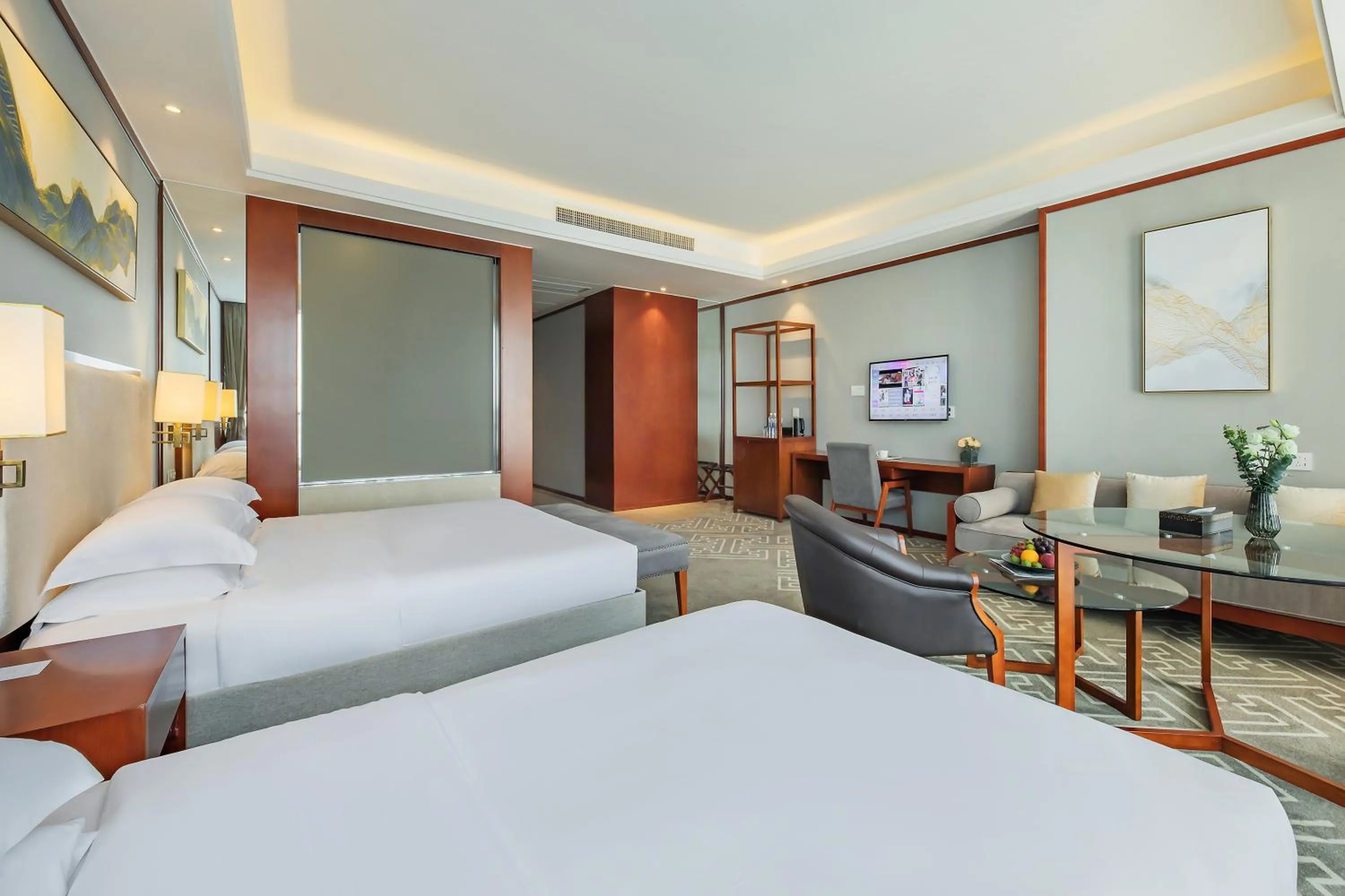 Photo of the whole room, Bed in Courtyard by Marriott Anji-Beside Zhebei Mall and Jiuzhou Mall,Live in downtown