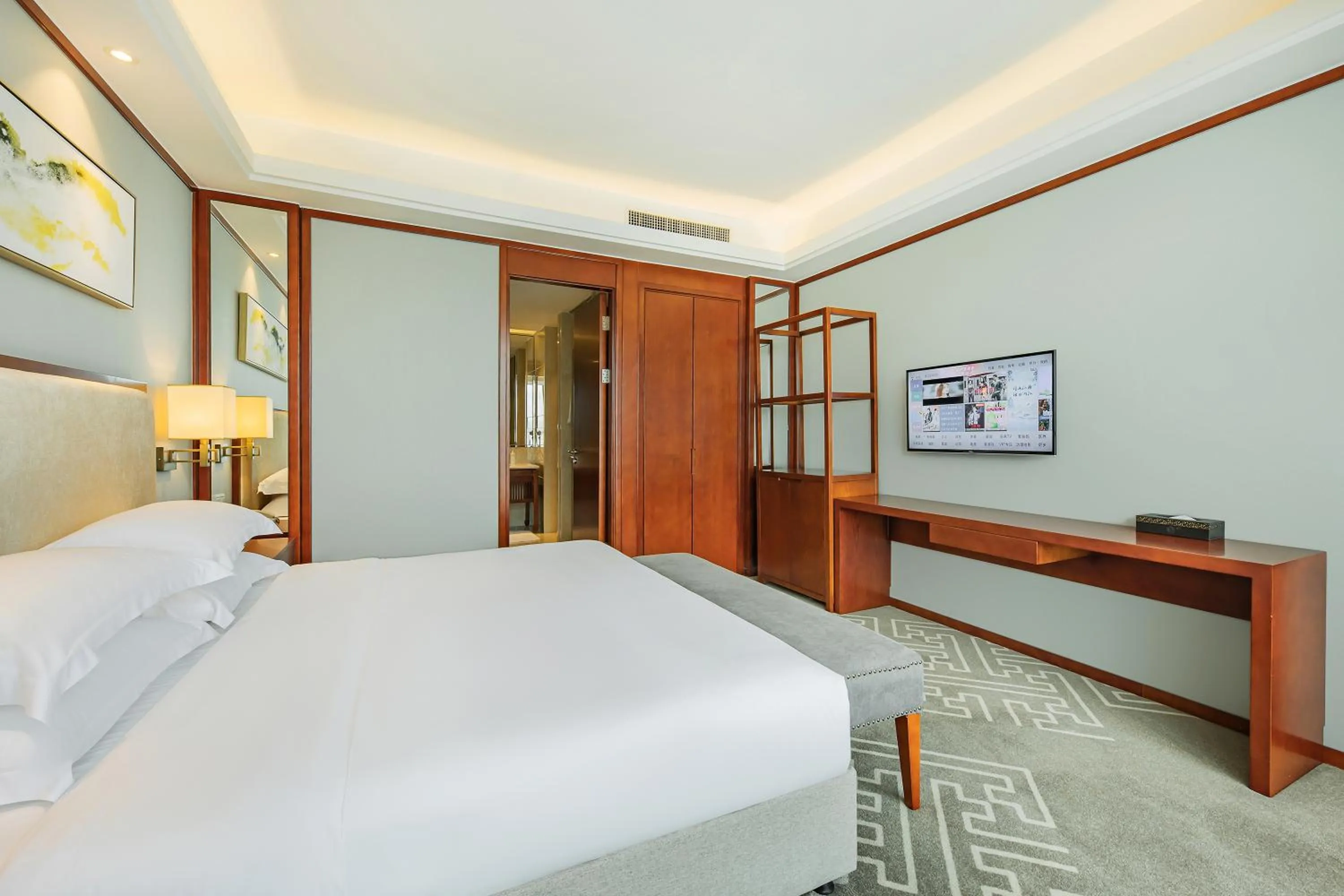 Bedroom, Bed in Courtyard by Marriott Anji-Beside Zhebei Mall and Jiuzhou Mall,Live in downtown