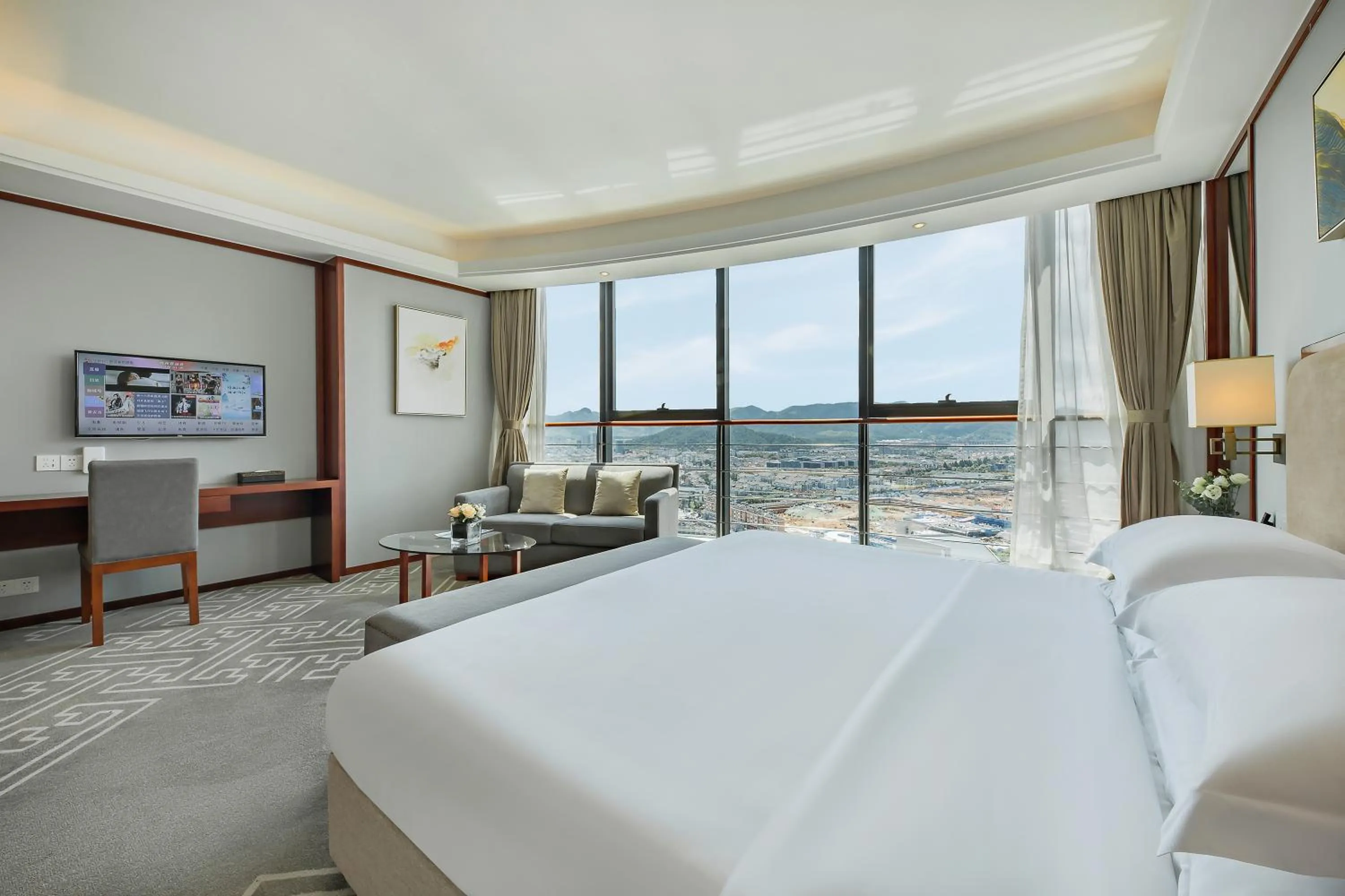 Photo of the whole room, Bed in Courtyard by Marriott Anji-Beside Zhebei Mall and Jiuzhou Mall,Live in downtown