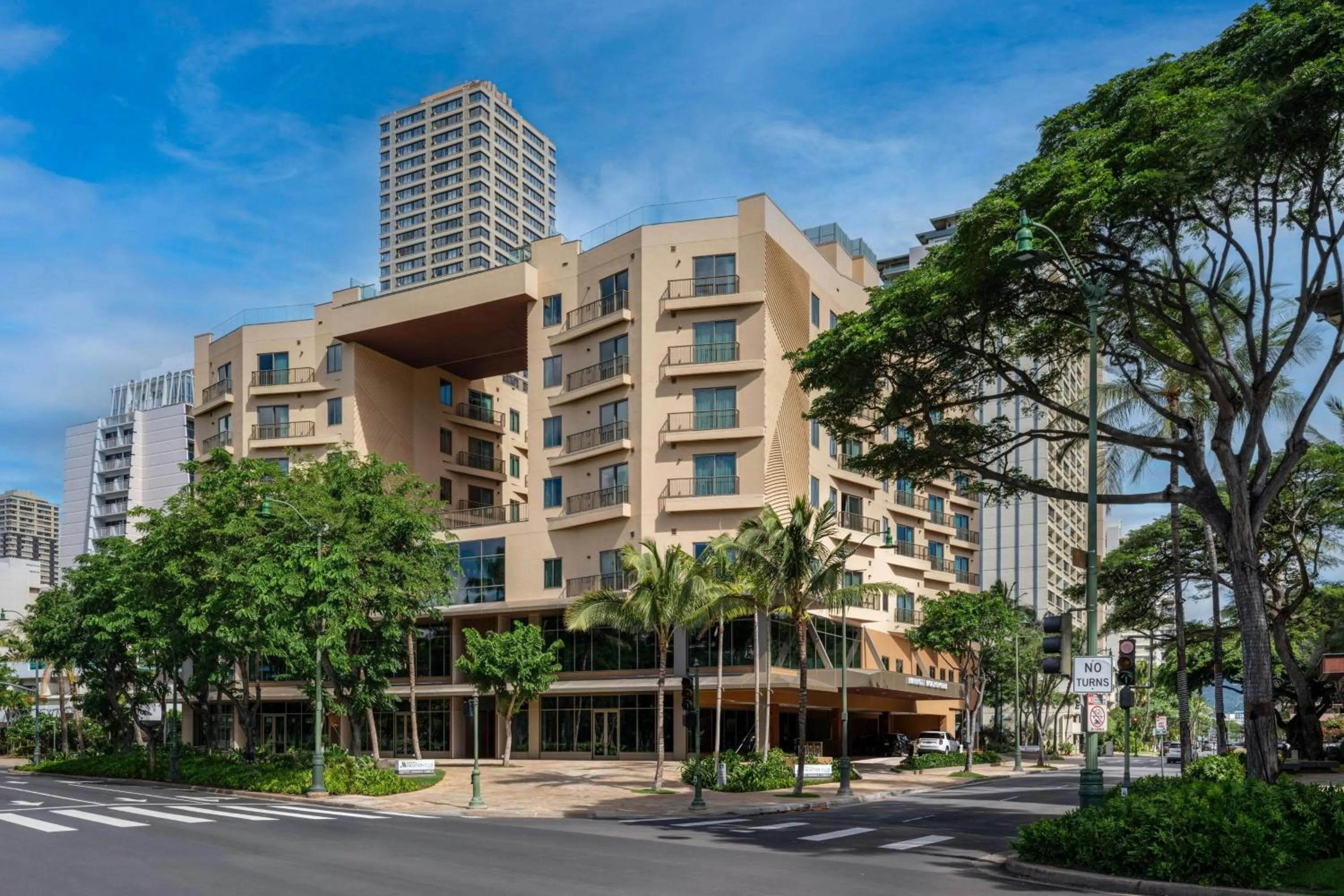 Property building in Marriott Vacation Club, Waikiki