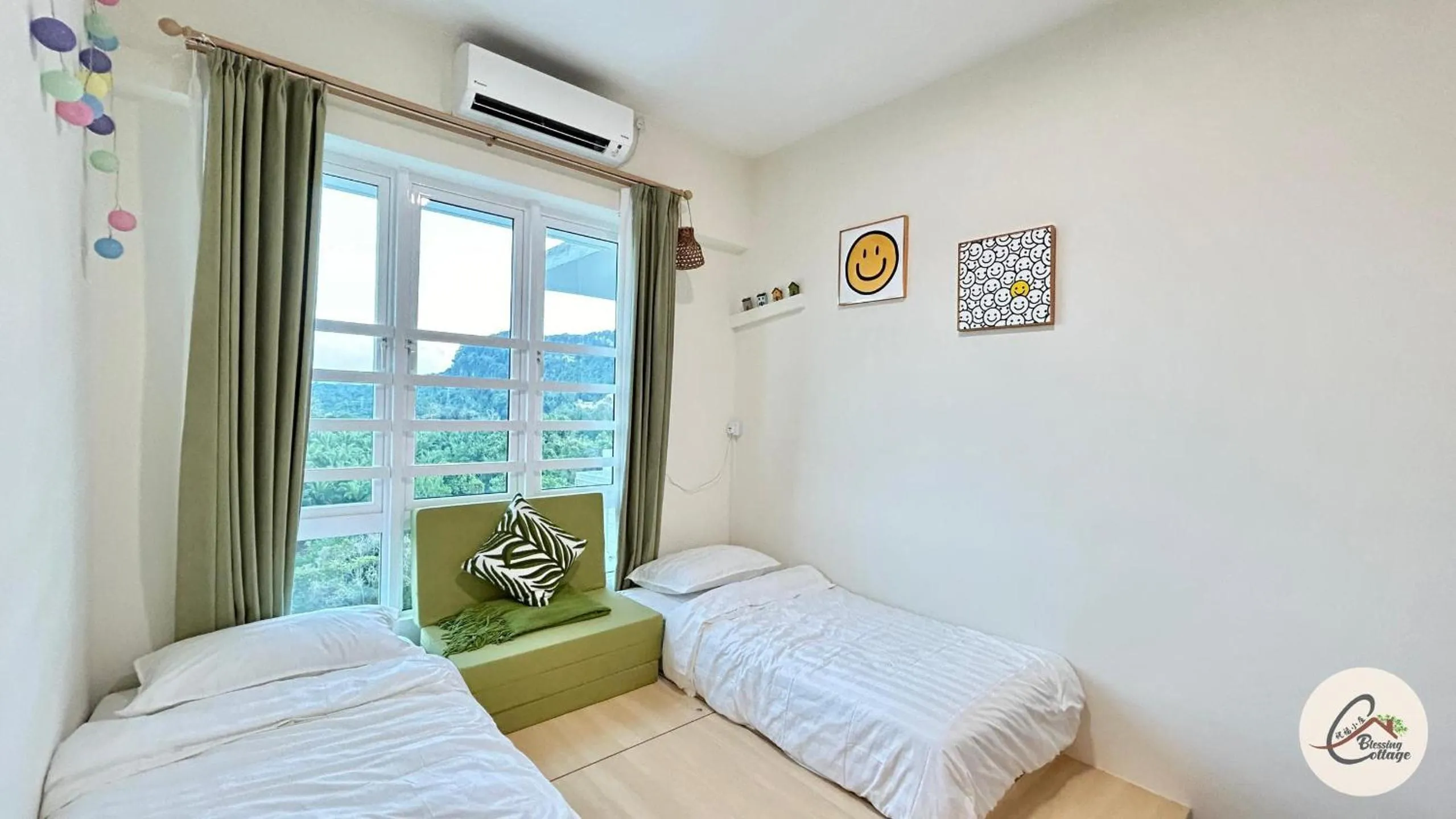 Bed in Trival Blessing Cottage Homestay Sri Indah Sandakan