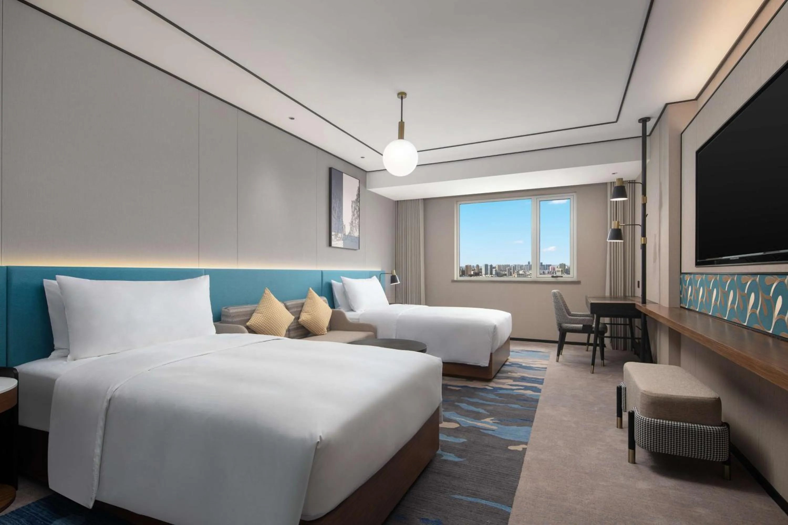 Bedroom, Bed in Hilton Garden Inn Beihai Jiafu