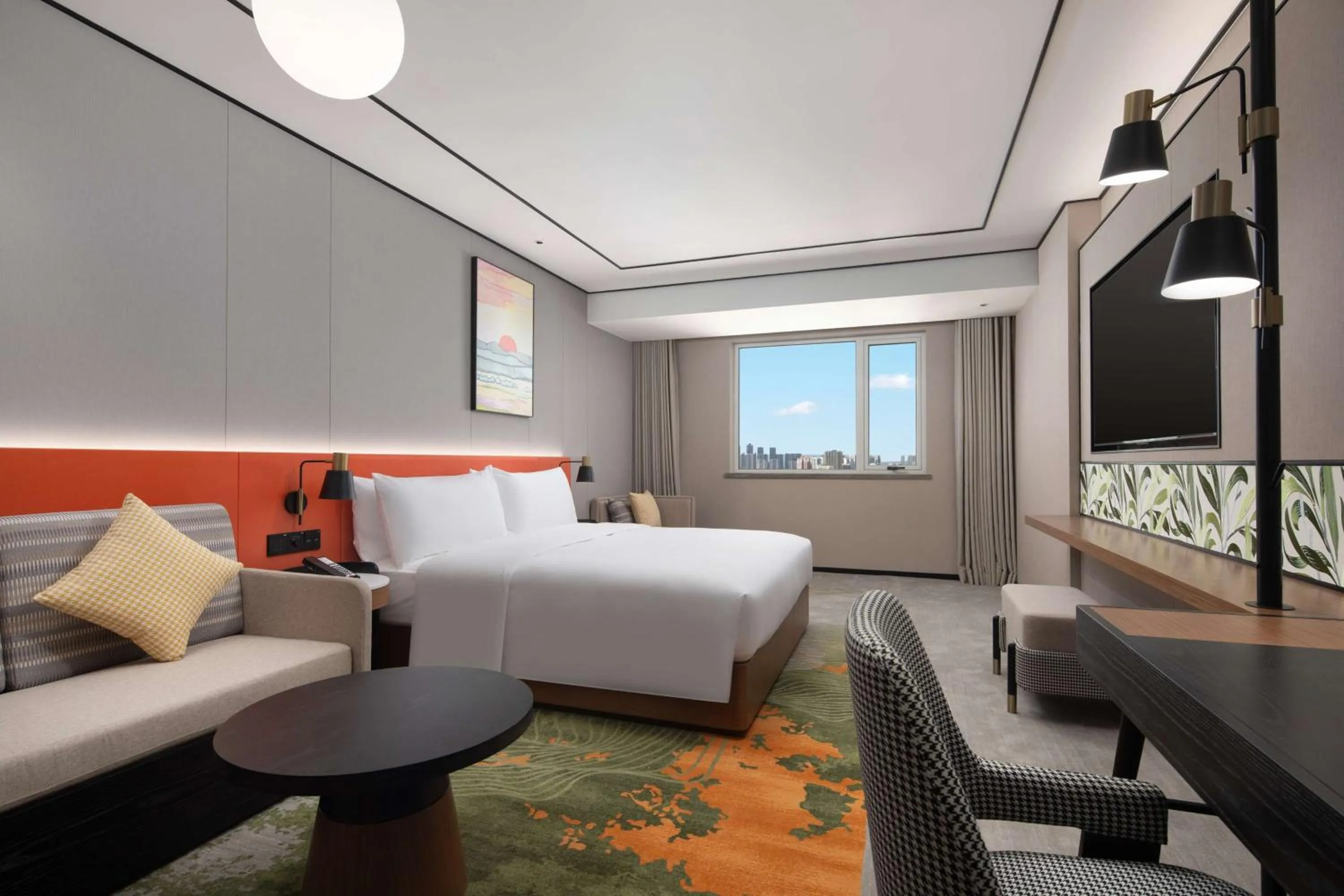 Living room, Bed in Hilton Garden Inn Beihai Jiafu