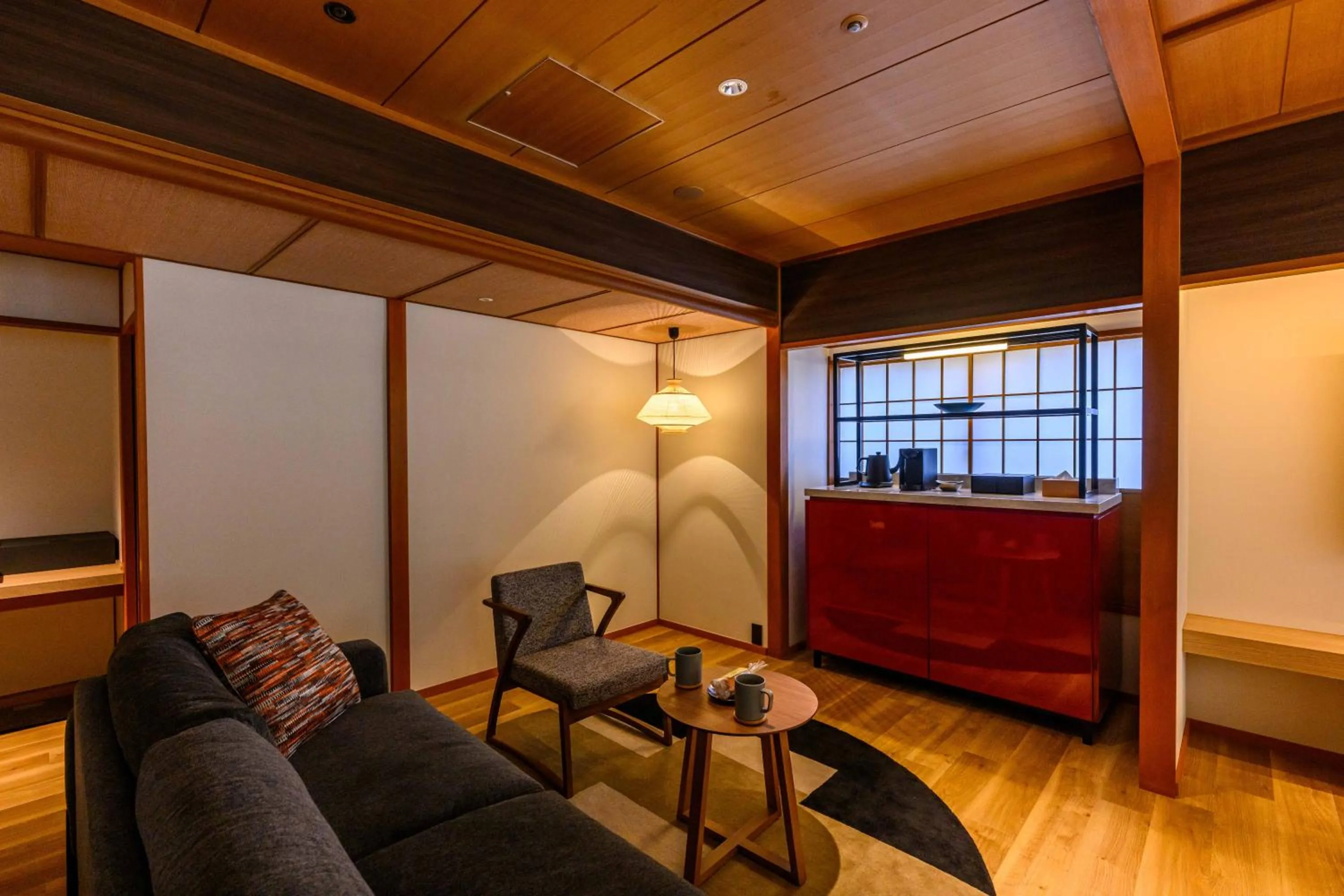 Living room in Sansuikan Kawayu Midoriya